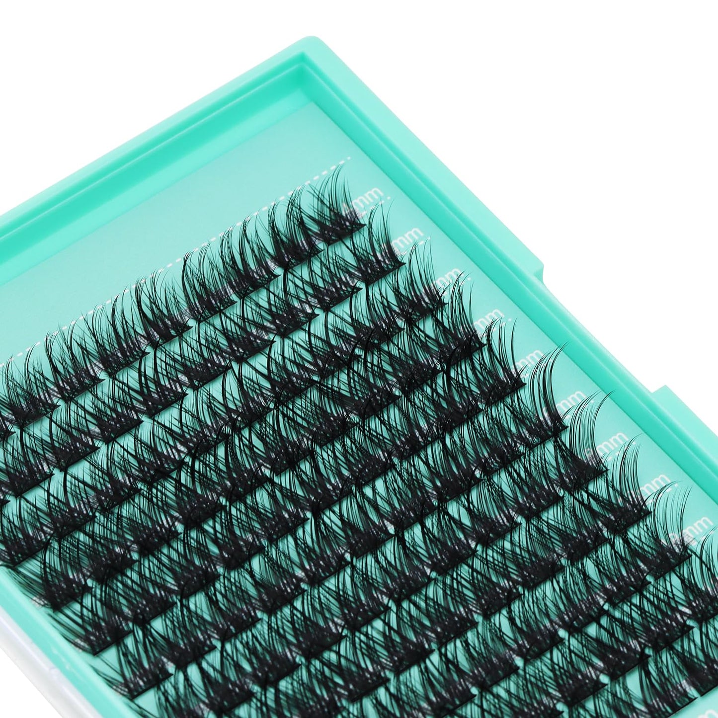 Bodermincer 110 Cluster 14-16-18mm Mixed Length Black Lash Cluster Eyelash Extension Natural 3D Russian Volume Faux 3D Effect Glue Bonded Cluster Eyelashes (Y10# 14-16-18mm Mixed)