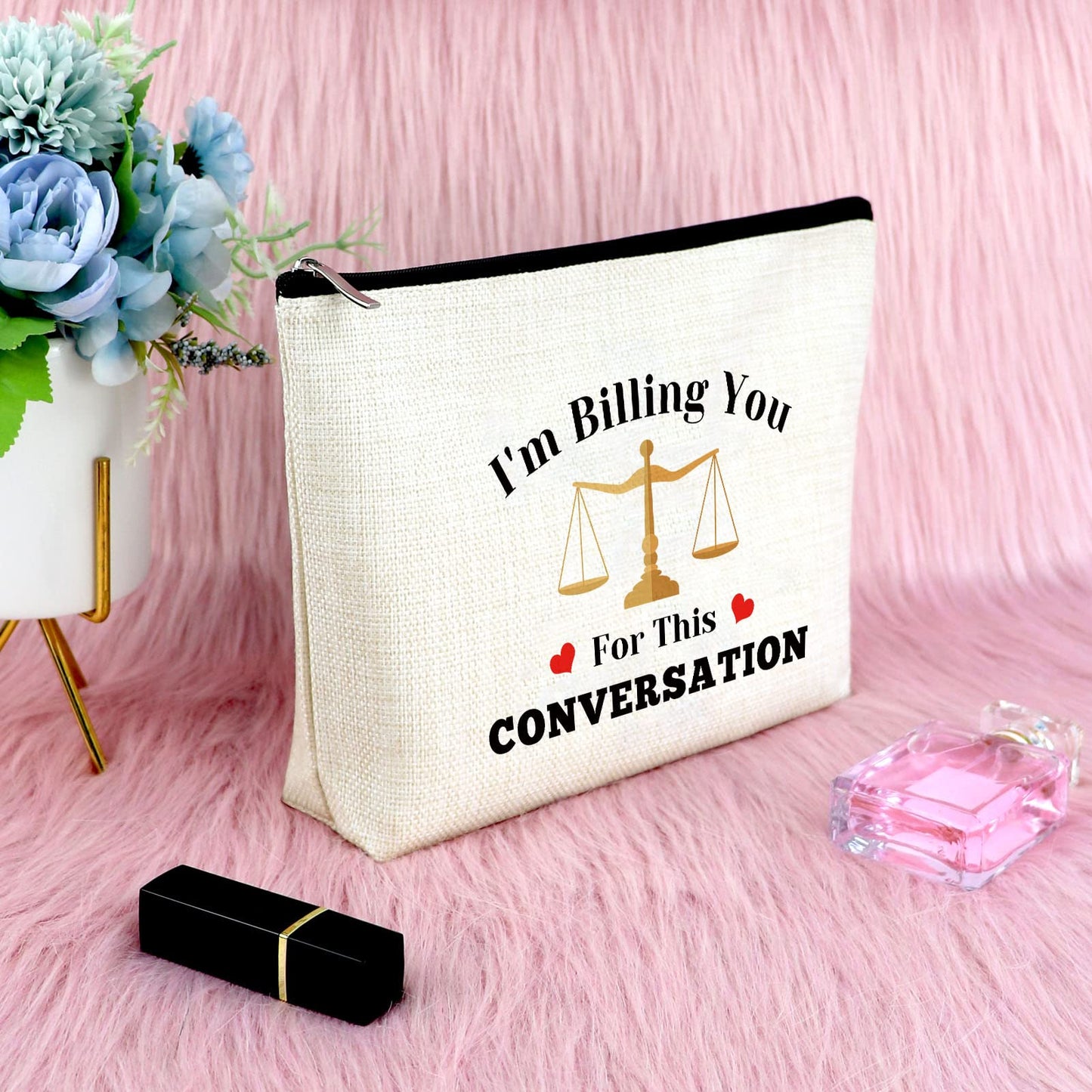 Sfodiary Lawyer Appreciation Gift Makeup Bag Funny Lawyer Gift Law School Gift for Student Birthday Graduation Gift for Law Student Attorney Retirement Christmas Gift for Women Travel Cosmetic Pouch