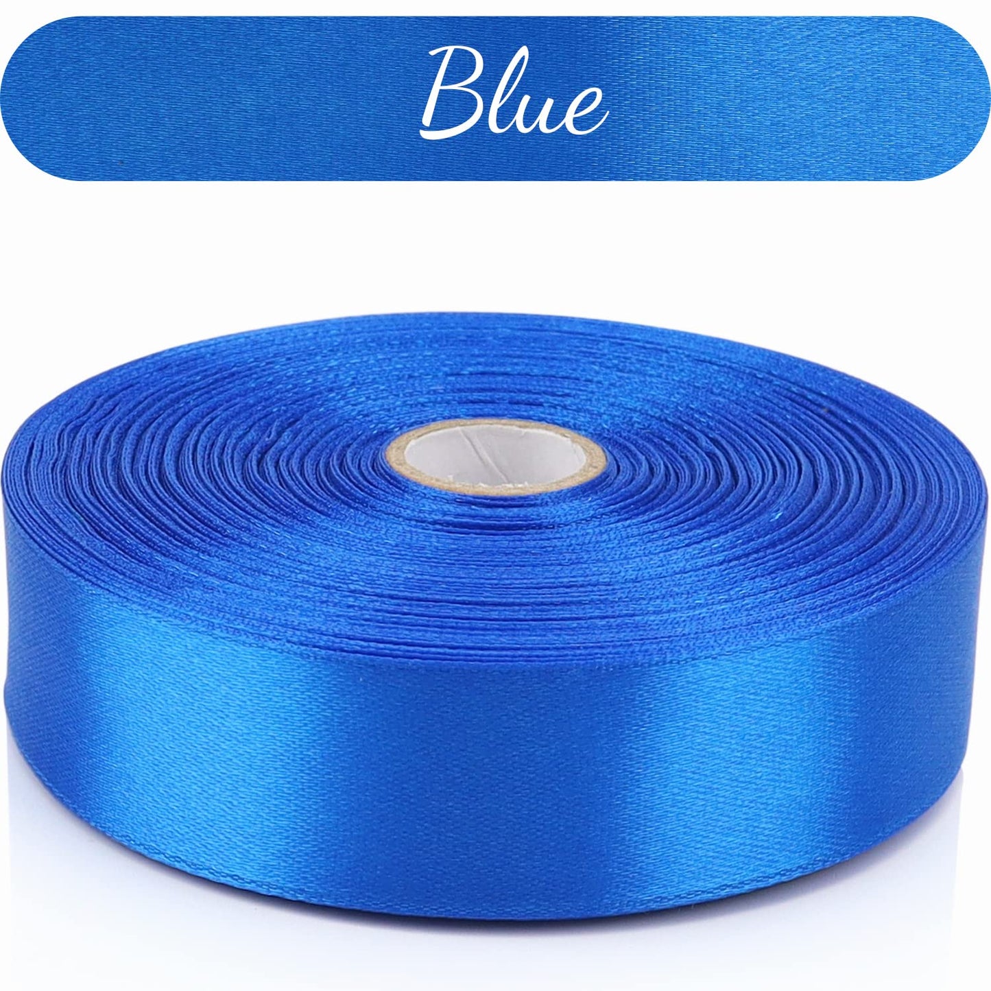 Nsilu 1 inch, Blue Ribbon for Gift Wrapping 50 Yards Perfect Wedding Party Wreath Sewing DIY Hair Accessories Decoration Floral Hair Balloons Other Projects