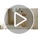 SONGMICS Makeup Organizer 3-Tier Rotating Lazy Susan White