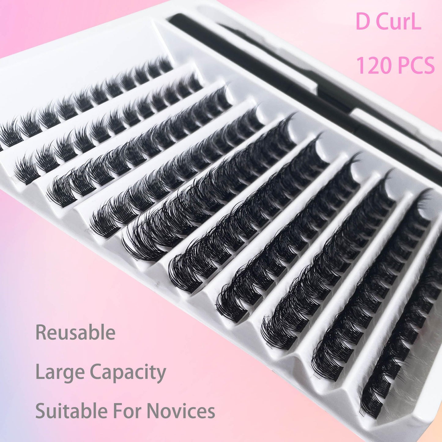 Lash Extension Kit D Curl Lash Clusters WHYBRAW Eyelash Extension Kit with 7 Days Long Lasting Bond Lash Bond and Seal 200 Pcs Natural Individual Lashes Kit with Cluster Lash Tweezers