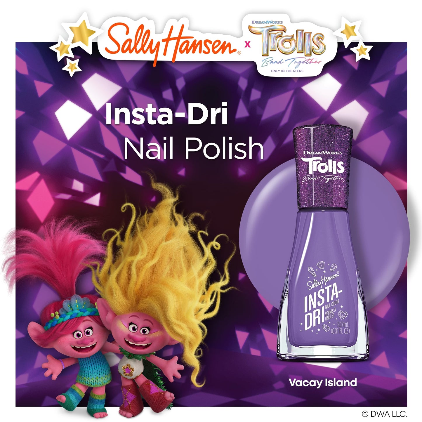 Sally Hansen Insta-Dri x Trolls Nail Polish Collection - Vacay Island - 0.31 fl oz