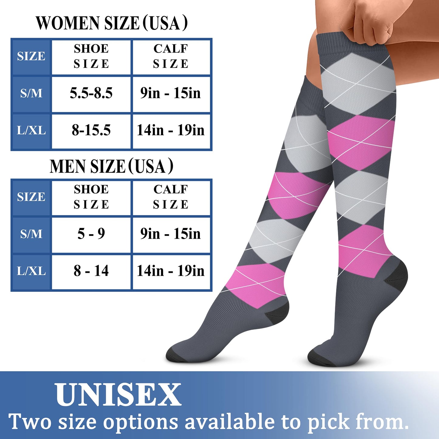 CHARMKING Compression Socks for Women & Men Circulation (3 Pairs) 15-20 mmHg is Best Athletic for Running, Flight Travel, Support, Cycling, Pregnant - Boost Performance, Durability (S/M, Multi 41)