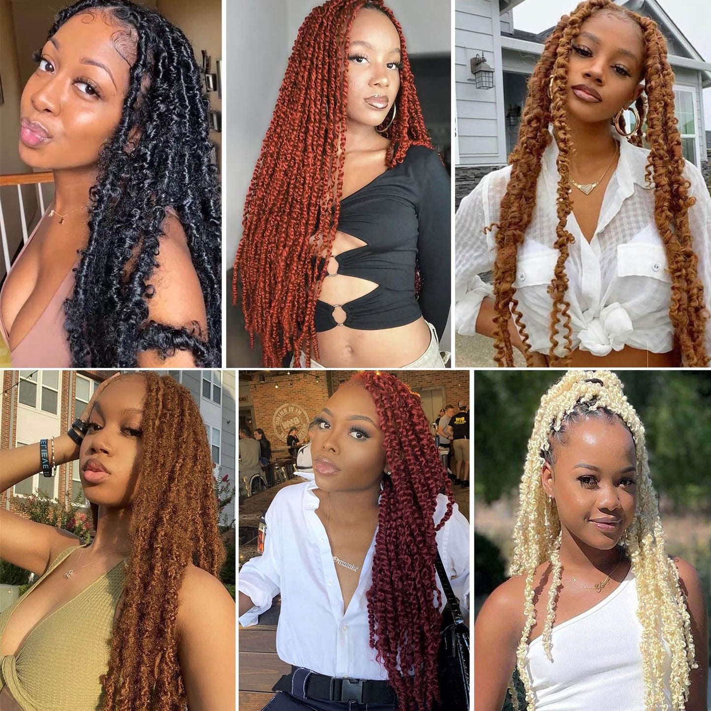 16 Inch Soft Springy Afro Twist Braiding Hair 3 Packs Pre Fluffed Wrapping Hair For Distressed Faux Locs Honey Brown Marley Twist Crochet Braiding Hair Synthetic Extension For Women（8Strands/Pack,30#）