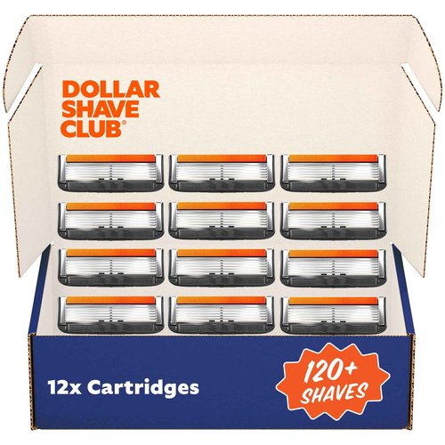 Dollar Shave Club | 6 Blade Razor Refills (12 Pack) | 6 Stainless Steel Blades for a Close & Comfortable Shave