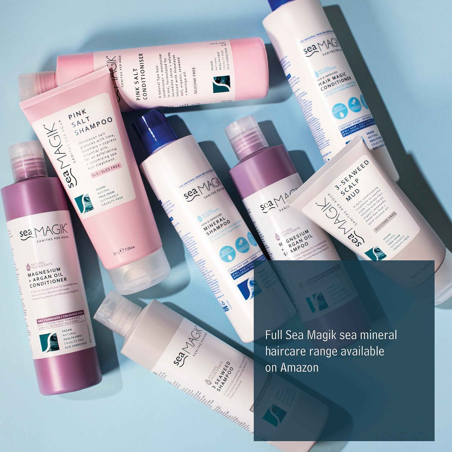 Sea Magik Silky Smooth Body Lotion 10.14oz/ 300ml / Mineral-Rich / Dead Sea Salt and Organic Seaweed/ 100% Vegan/ Sustainable Packaging