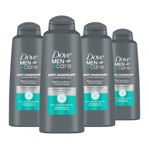 DOVE MEN + CARE 2 in 1 Shampoo and Conditioner Dandruff Defense 4 Count 20.4 oz