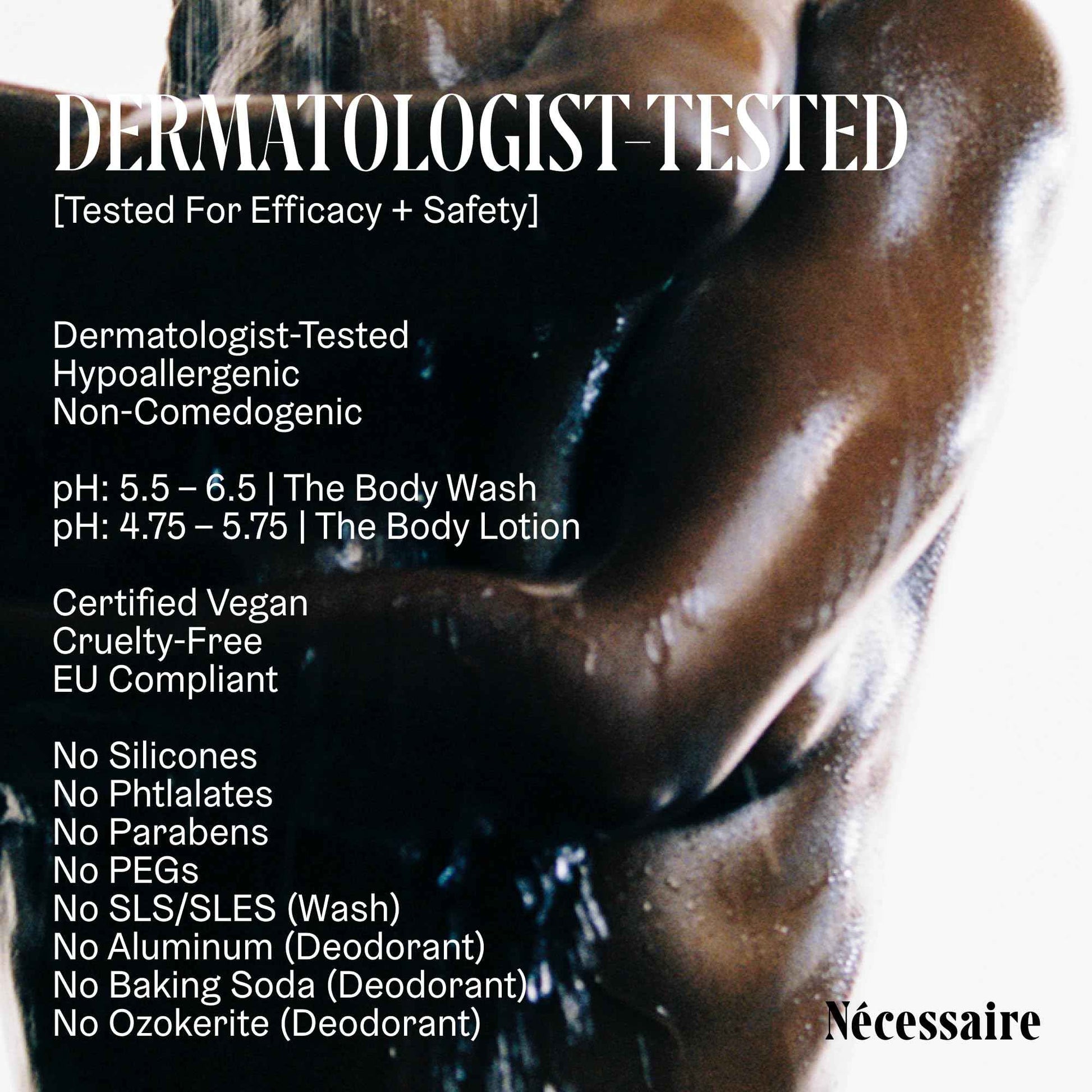 Nécessaire Body Essentials - Skin Care Gift Set For Women + Men - Travel-Size Body Wash, Body Lotion + Deodorant | Dermatologist-Tested. Hypoallergenic | Vegan | Aluminum-Free Deodorant (Eucalyptus)