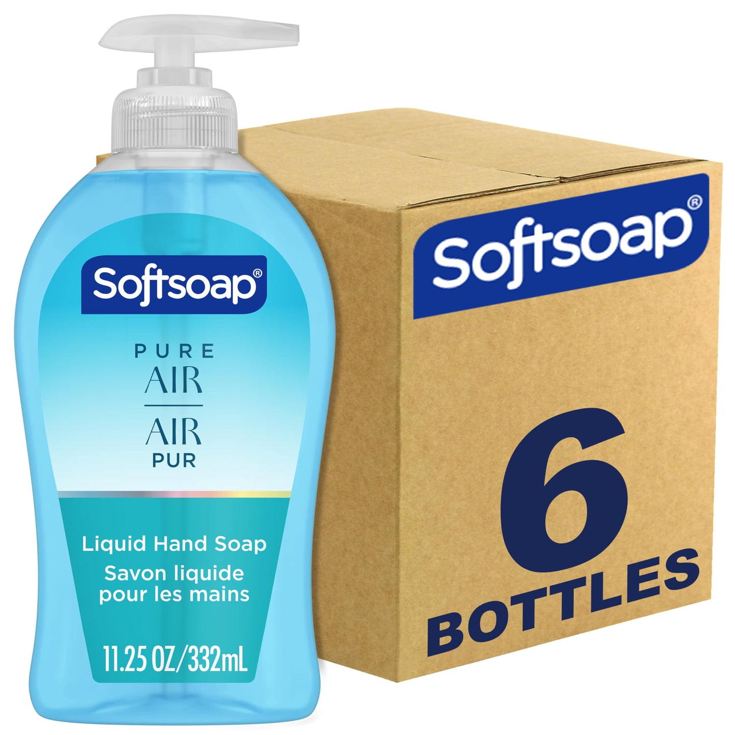 Softsoap Pure Air Liquid Hand Soap, Ocean Breeze with Bergamot Scent, 11.25 oz Bottle, 6 Pack