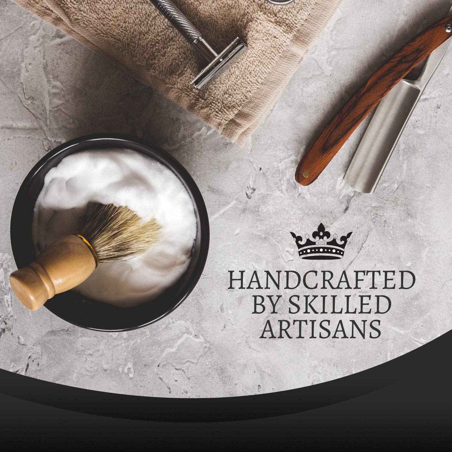 Henri et Victoria Shaving Soap For Men | Smooth Shave, Lathers Up Nicely, Long-Lasting Scent | Canadian Made by Skilled Artisan 114 g (4 oz) (Cognac and Cuban Cigars)