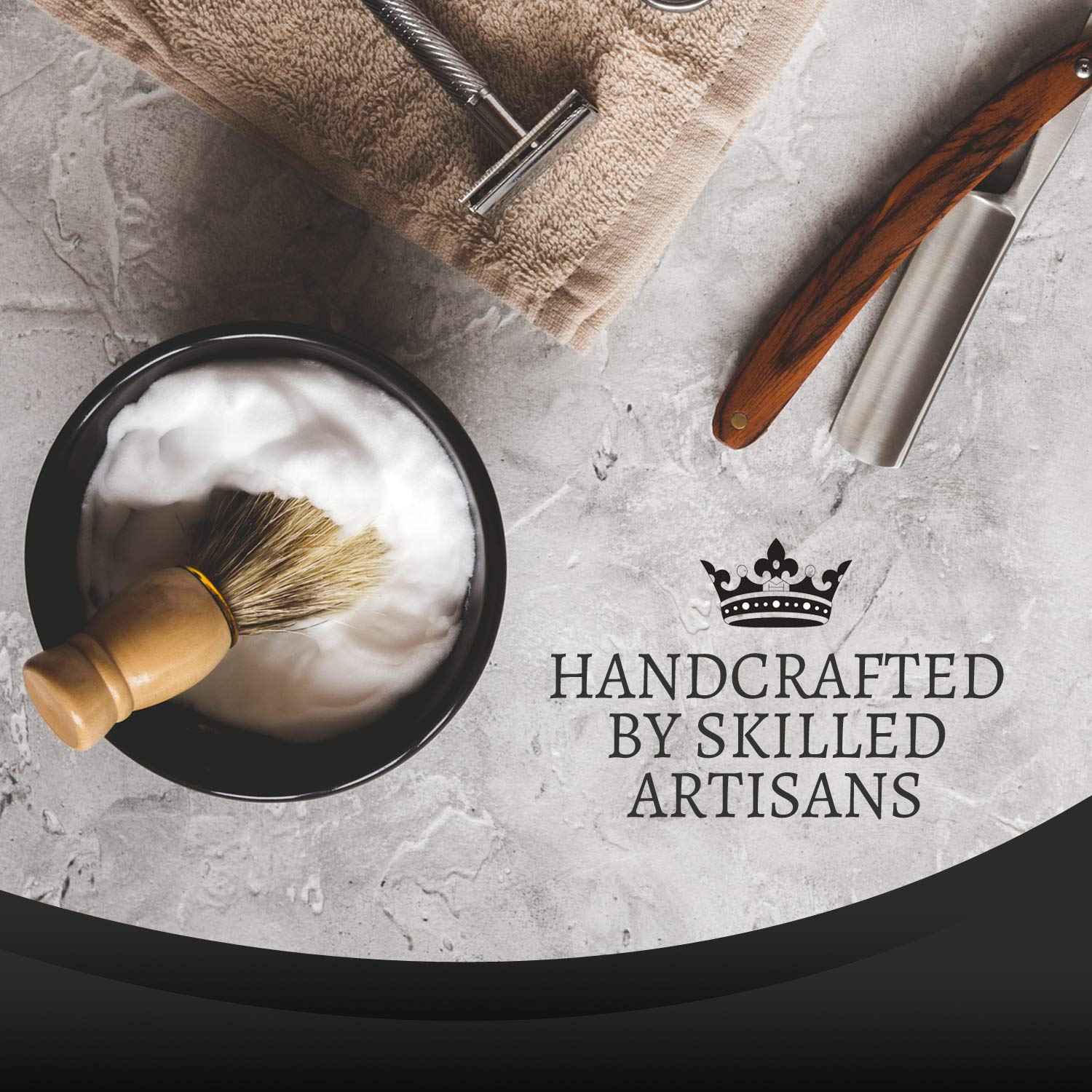 Henri et Victoria Shaving Soap For Men | Smooth Shave, Lathers Up Nicely, Long-Lasting Scent | Canadian Made by Skilled Artisan 114 g (4 oz) (Cognac and Cuban Cigars)