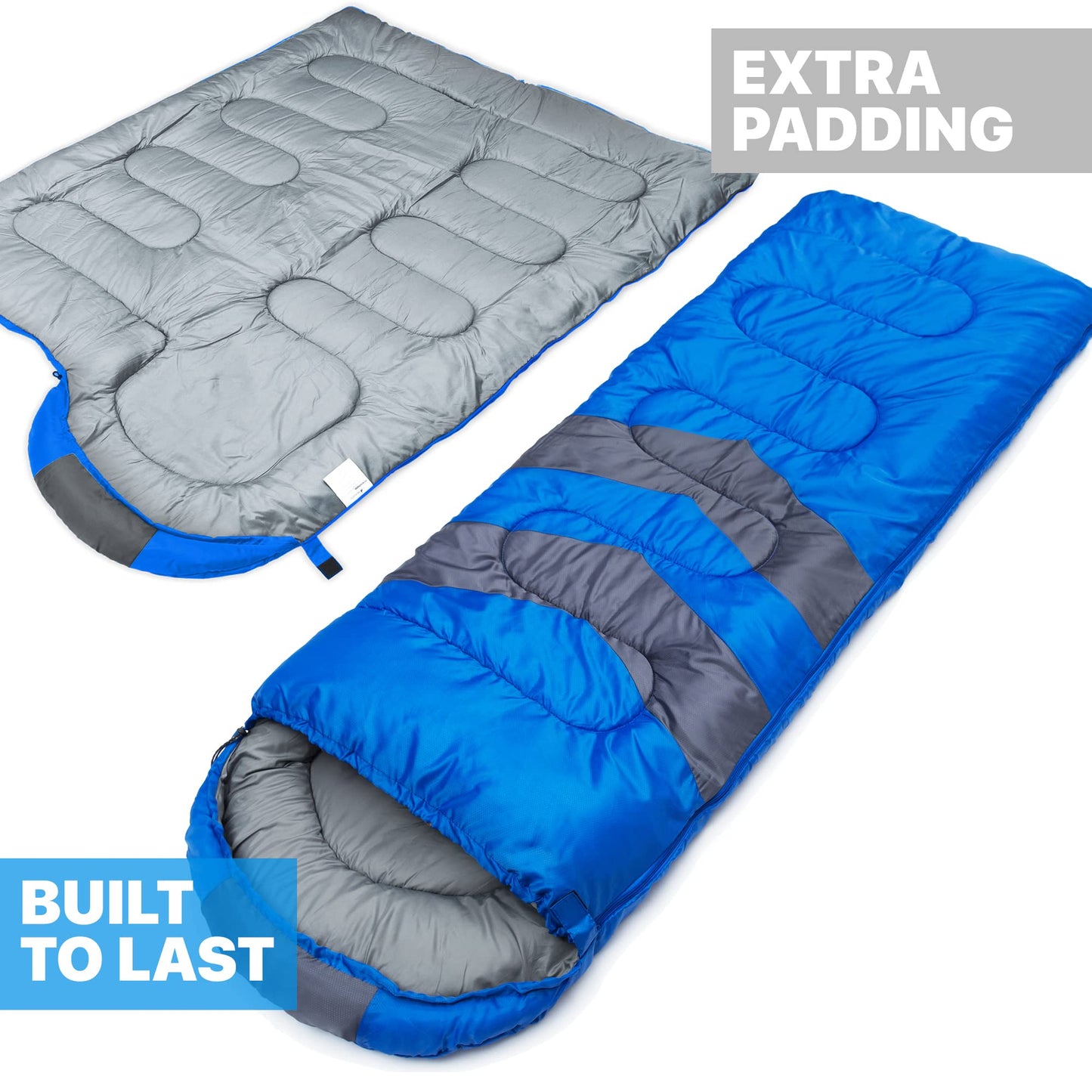 MalloMe Sleeping Bags for Adults Cold Weather & Warm - Backpacking Camping Sleeping Bag for Kids 10-12, Girls, Boys - Lightweight Compact Camping Essentials Gear Accessories Hiking Sleep Must Haves