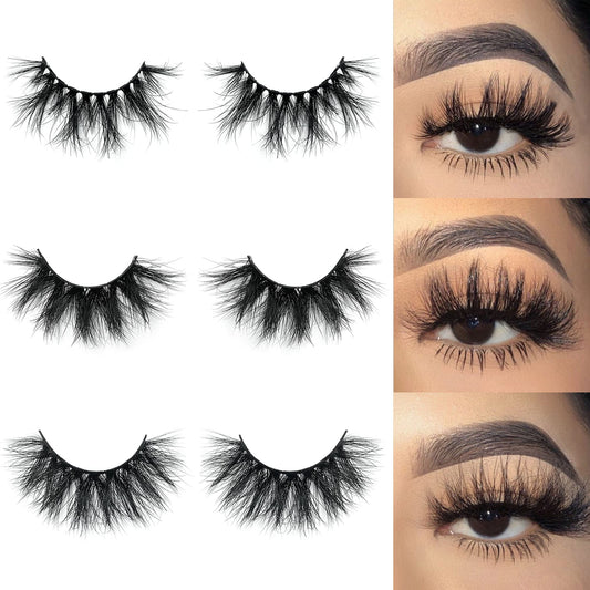 Real Mink Lashes Mikiwi Eyelashes, 5D Mink Eyelashes, Super Fluffy Long Dramatic Eyelashes, Thick HandMade Full Strip Lashes, Cruelty-Free Lash 20-22MM 3D Mink Lashes