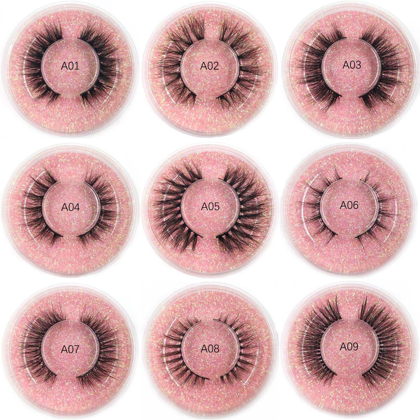 U-Hotmi Wholesale Fales Eyelashes, Mink Lashes Thick 5D Volume Natural Fake Lashes Pack(30 Pairs)