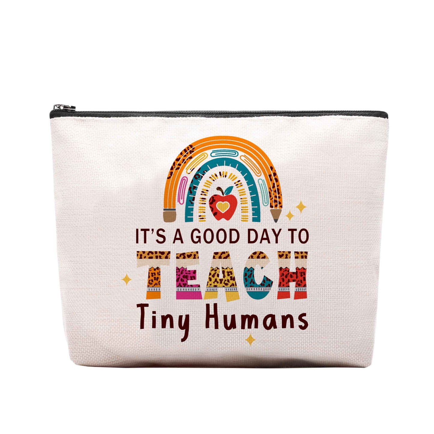 CEASQVAA Teacher Appreciation Gifts, Teachers Gifts for Women, Cool Birthday Gift for Teachers, Teacher Must Haves, Daycare Preschool Makeup Cosmetic Bag Pouch Stuff