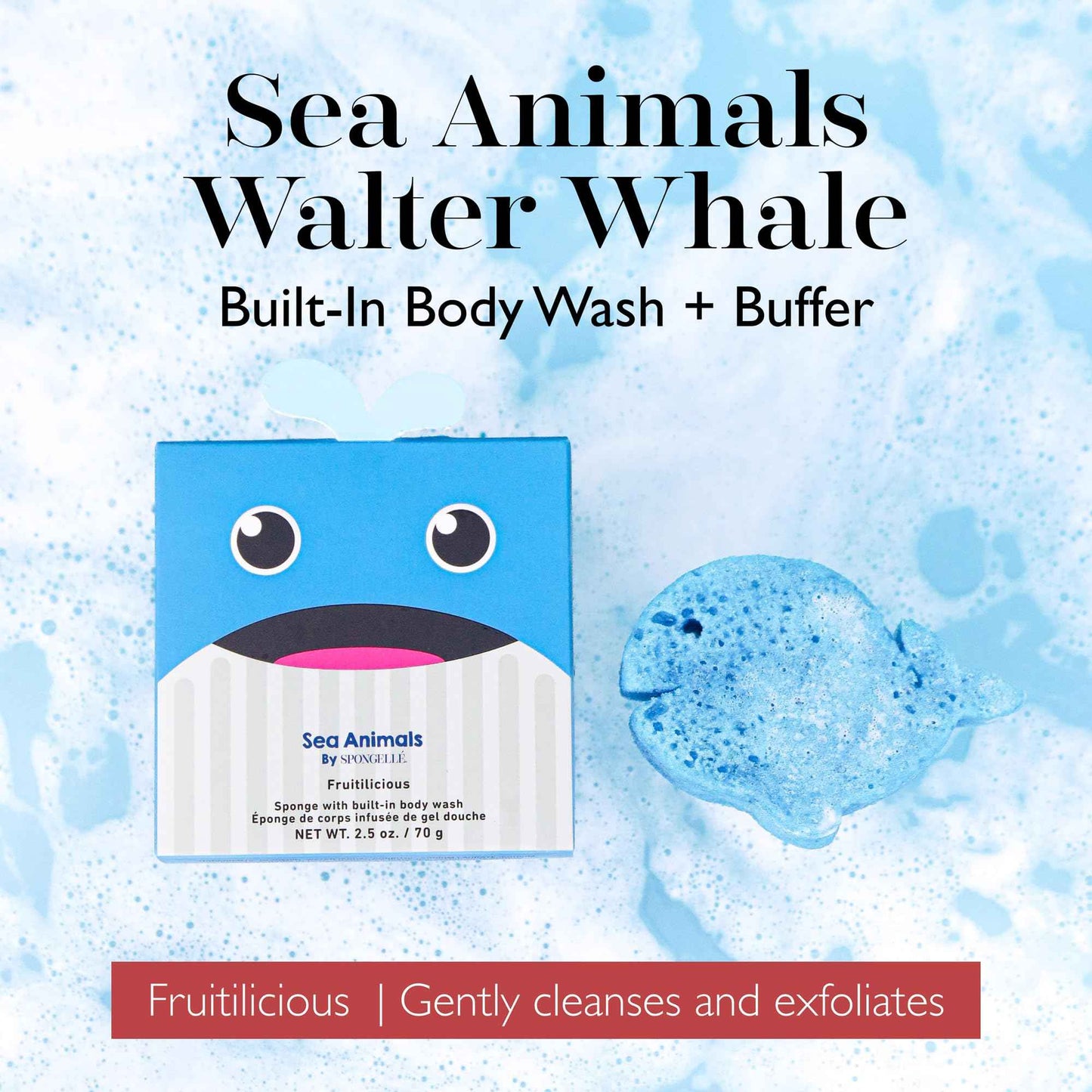 Spongelle Sea Animals Walter Whale, Sammy Shark and Freddie Frog Buffer Bundles