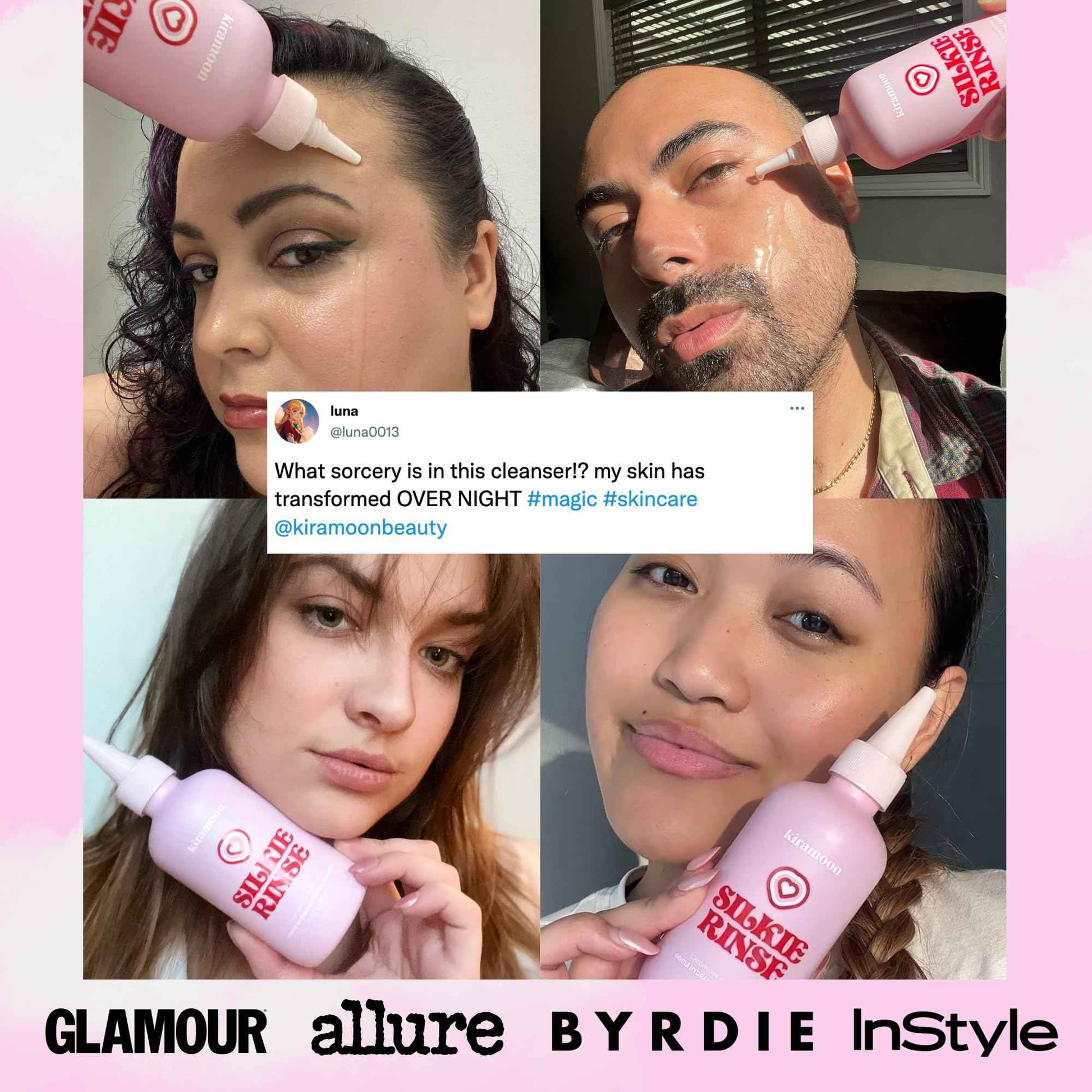 Kiramoon Face Wash Silkie Rinse Hydrating Gentle Face Cleanser for Dry or Sensitive Skin - Hydrating Makeup Remover & Face Wash w/Ceramides & Squalane