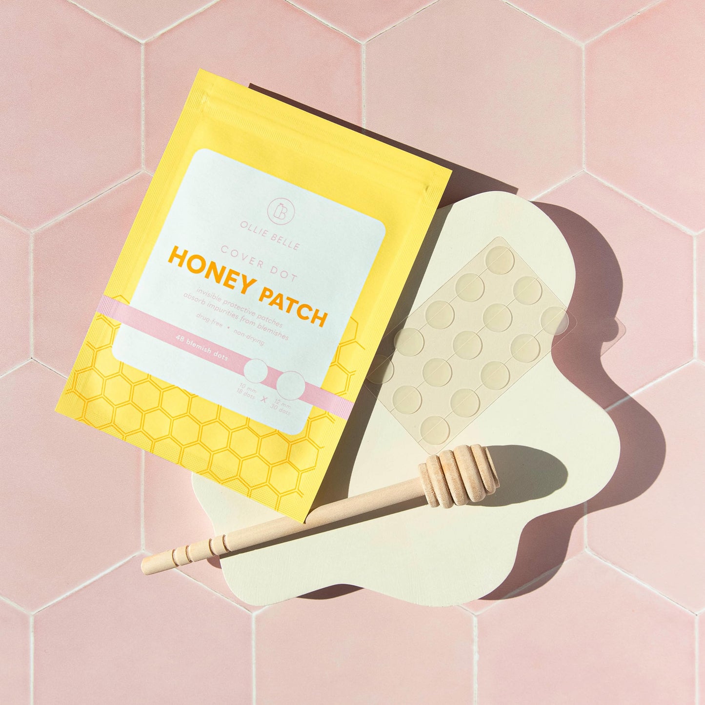 SMARTMED Cover Dot Ollie Belle Hydrocolloid Acne Patches with Honey Invisible Pimple Stickers Blemish Treatment (Honey, 48 dots)