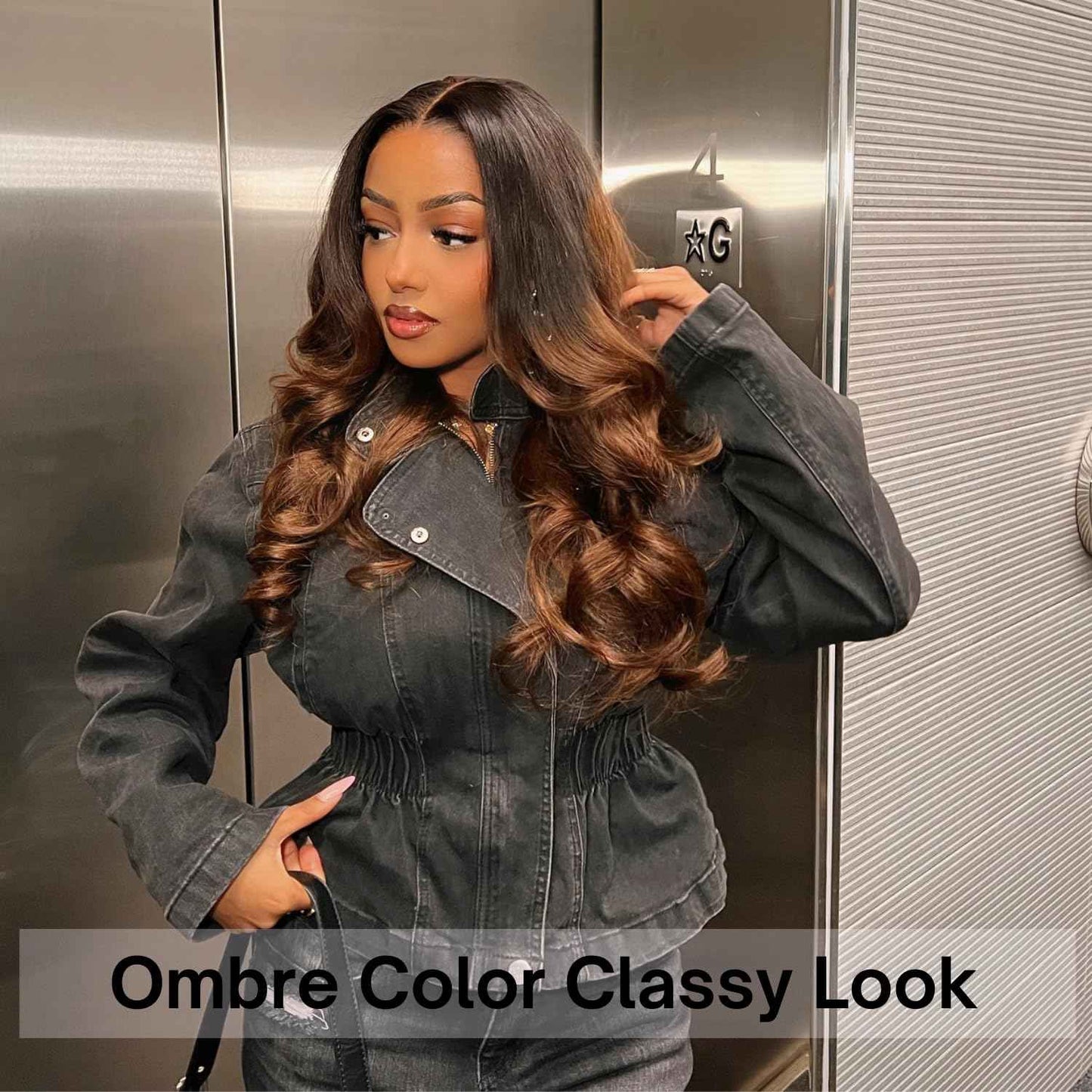 ANMETAN Chestnut Brown Ombre Color T1B/2/30 Human Hair Body Wave Single Bundle, Thick 12A Brown 3 Tone Ombre Bundles With Dark Roots 100% Remy Hair Wavy Sew In Quick Weave Keep Soft after Washes 12 IN