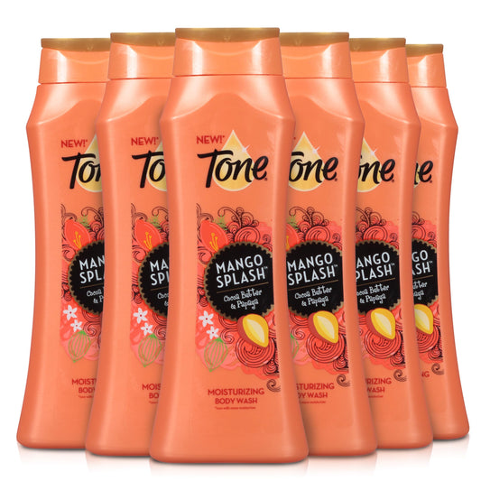 Tone Body Wash, Mango Splash, 16 fl oz (Pack of 6)