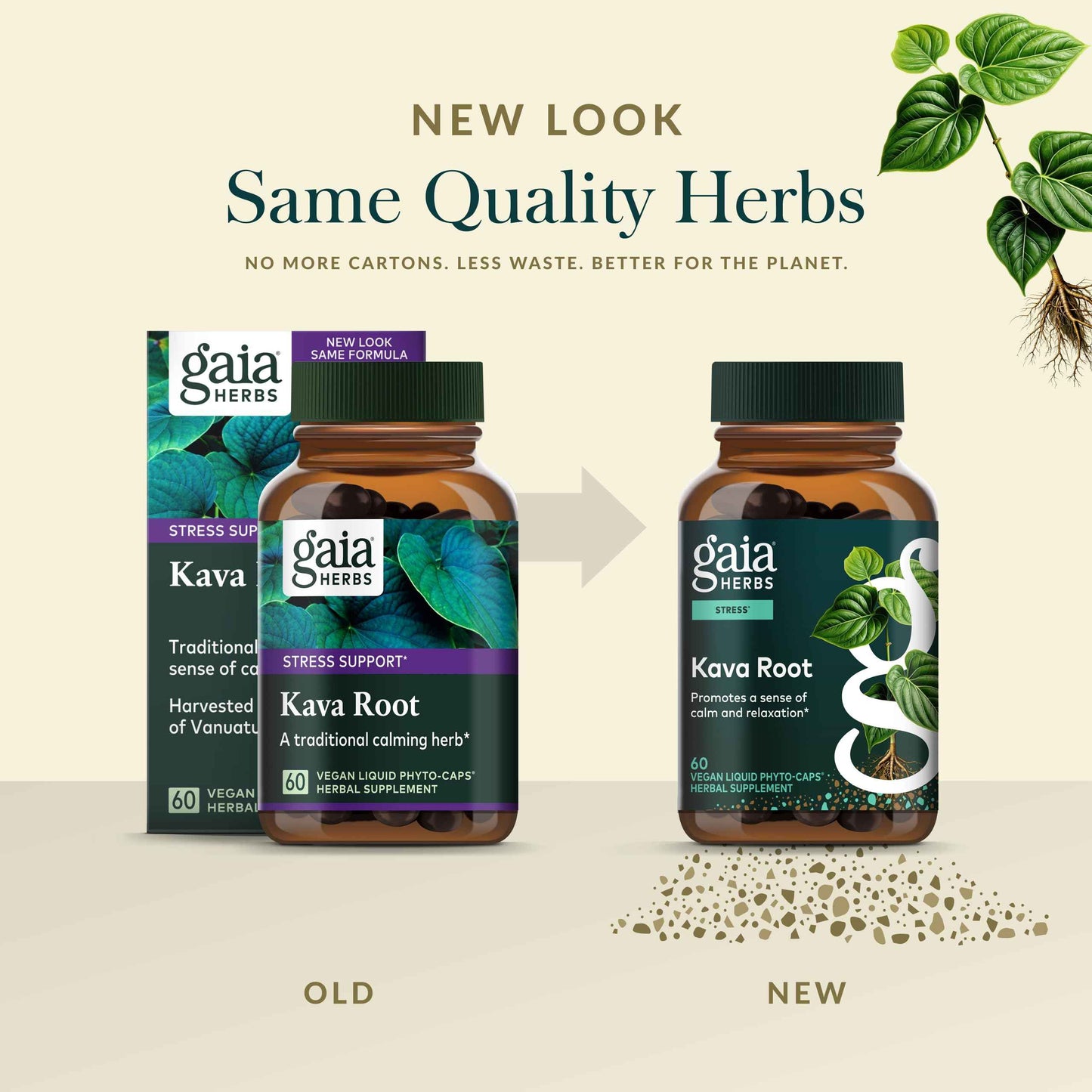 Gaia Herbs Kava Root - Helps Sustain a Sense of Calm & Relaxation During Times of Stress*- Made with Noble Kava Cultivars - 60 Vegan Liquid Phyto-Capsules (20-Day Supply)