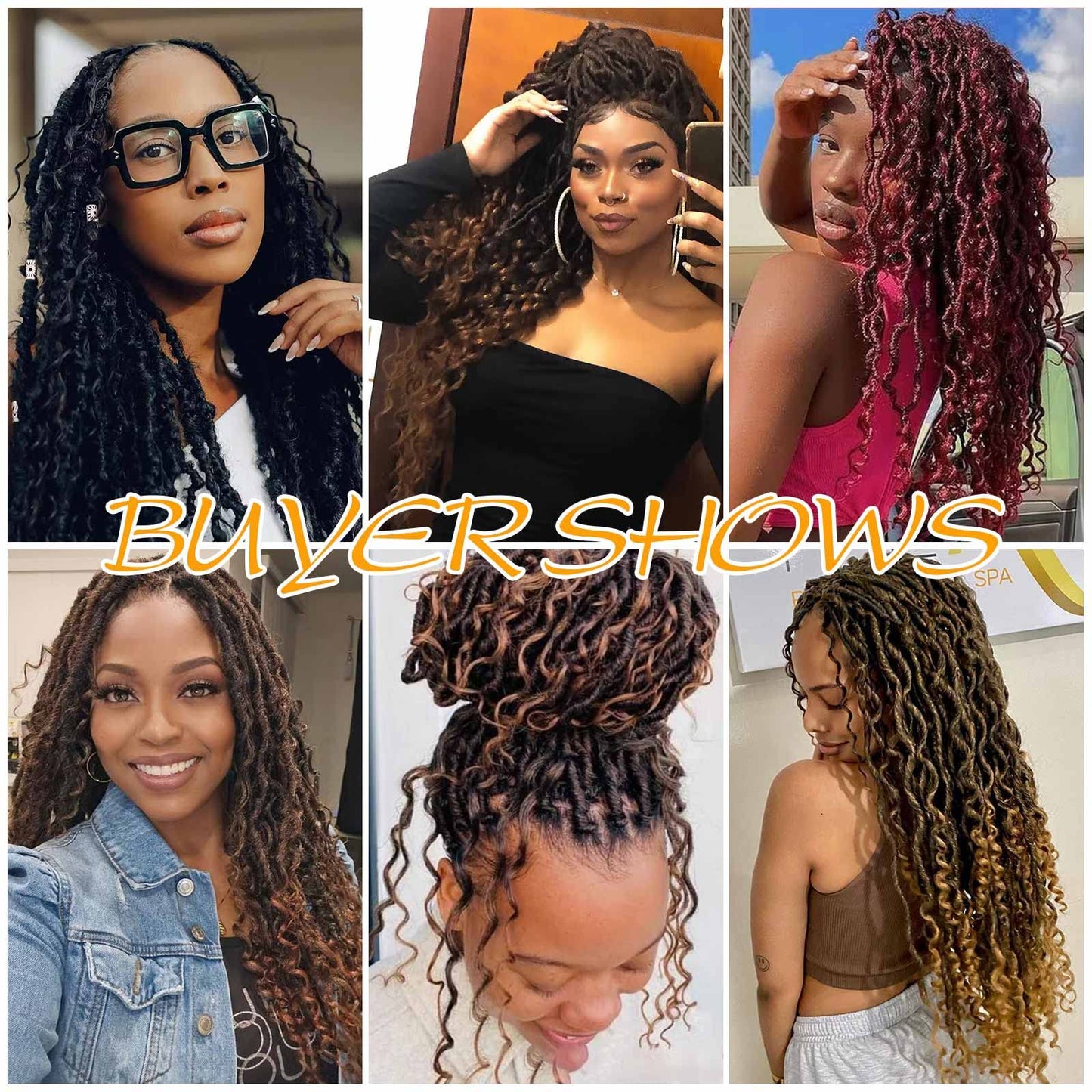 Col Bling Goddess Locs Crochet Hair 14 Inch, 8 Packs Faux Locs Crochet Hair Pre Looped for Women, Boho Crochet Locs with Curly Ends (Black)