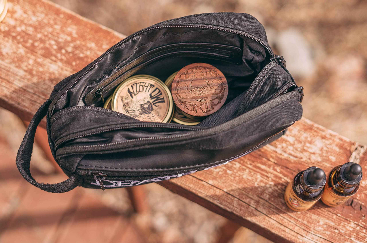 THE VINTAGE GROOMING CO. Toiletry Bag For Men | Canvas Dopp Kit | Death Grip Men's Shaving Kit Bag | Hanging Travel Toiletries Bag