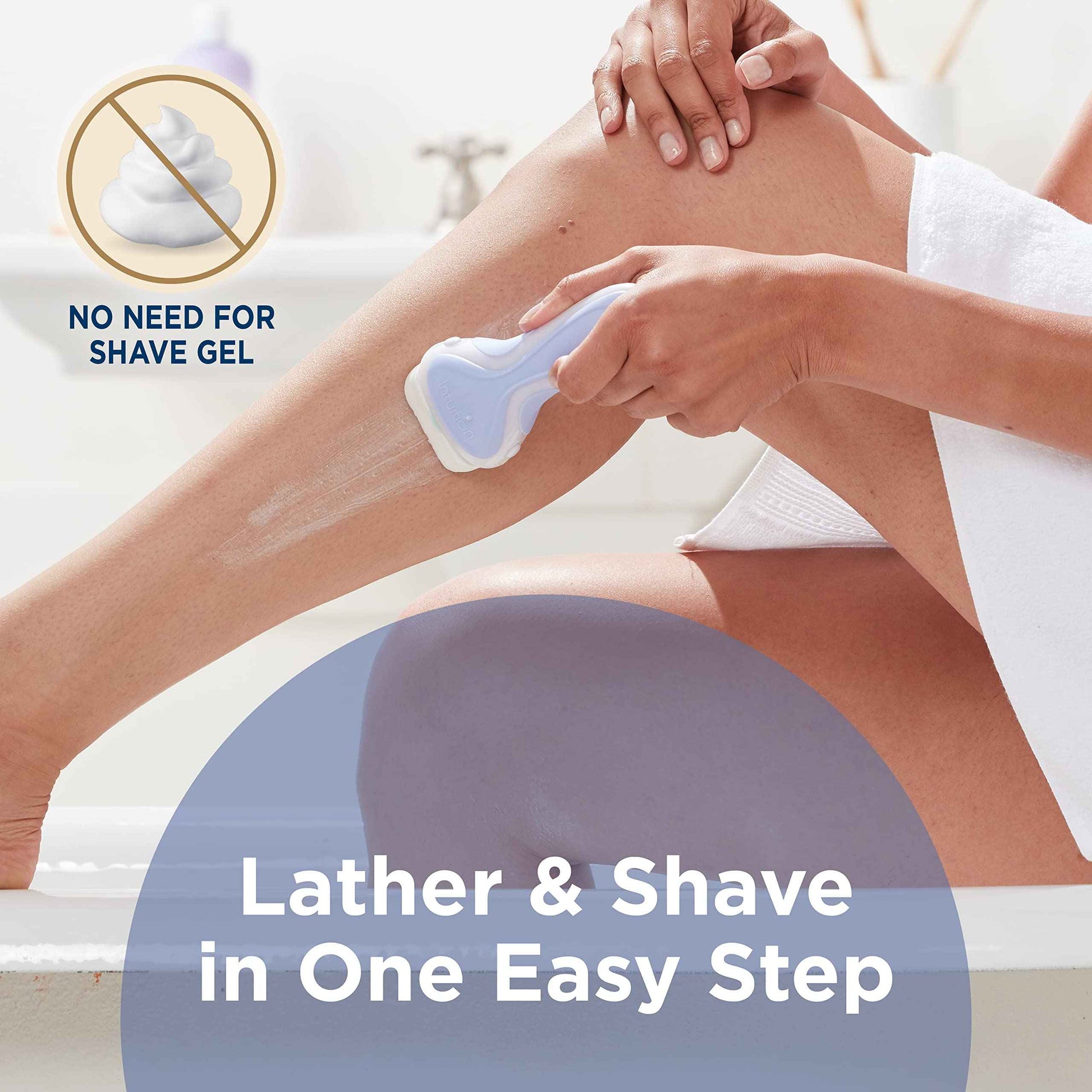 Schick Intuition Pure Nourishment Razors for Women Bundle with 6 Count Refills, 1 Razor & 2 Cartridges