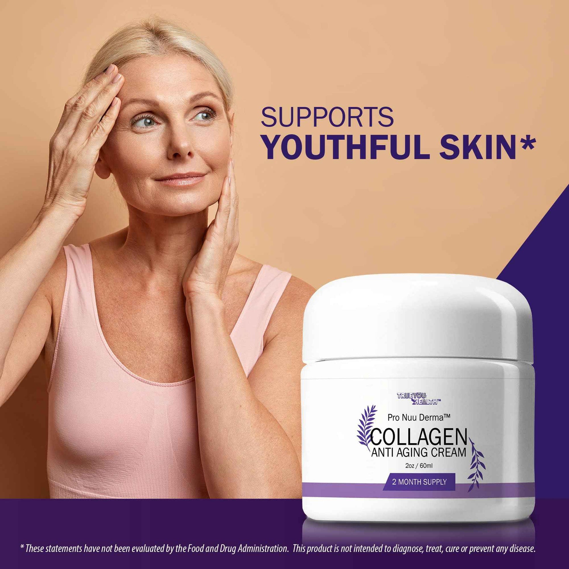 Pro Nuu Derma Cream - 2 Month Supply Anti Aging Anti Wrinkle Cream - Our Best Anti Aging Moisturizer for Women - Day & Night Cream Anti Aging Care - Pro Nuu Derma Collagen Cream - Anti Aging Products