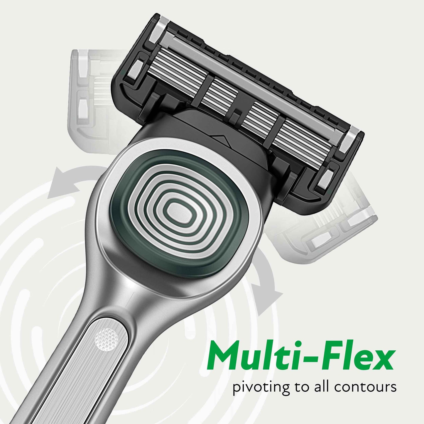 DORCO SLEEK Six Blade Razor System with Multi-Flex Technology Refill Set, Precision Shaving Razor Replacement Cartridge (8 Pack)