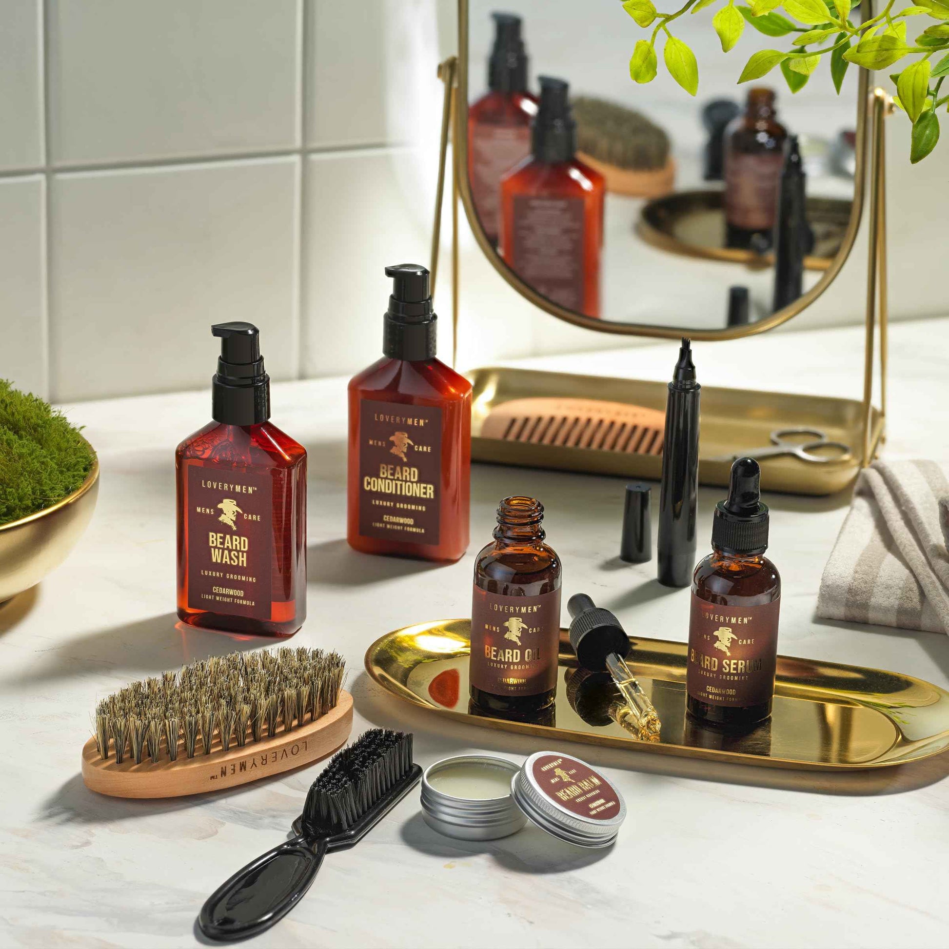 Christmas Mens Gifts for Him, Ultimate Beard Care Kit - 12pc Complete Grooming Set in Cedarwood, Beard Balm, Wash, Conditioner, Oil, Serum, Beard Pen & More Birthday Gifts for Men Boyfriend Husband