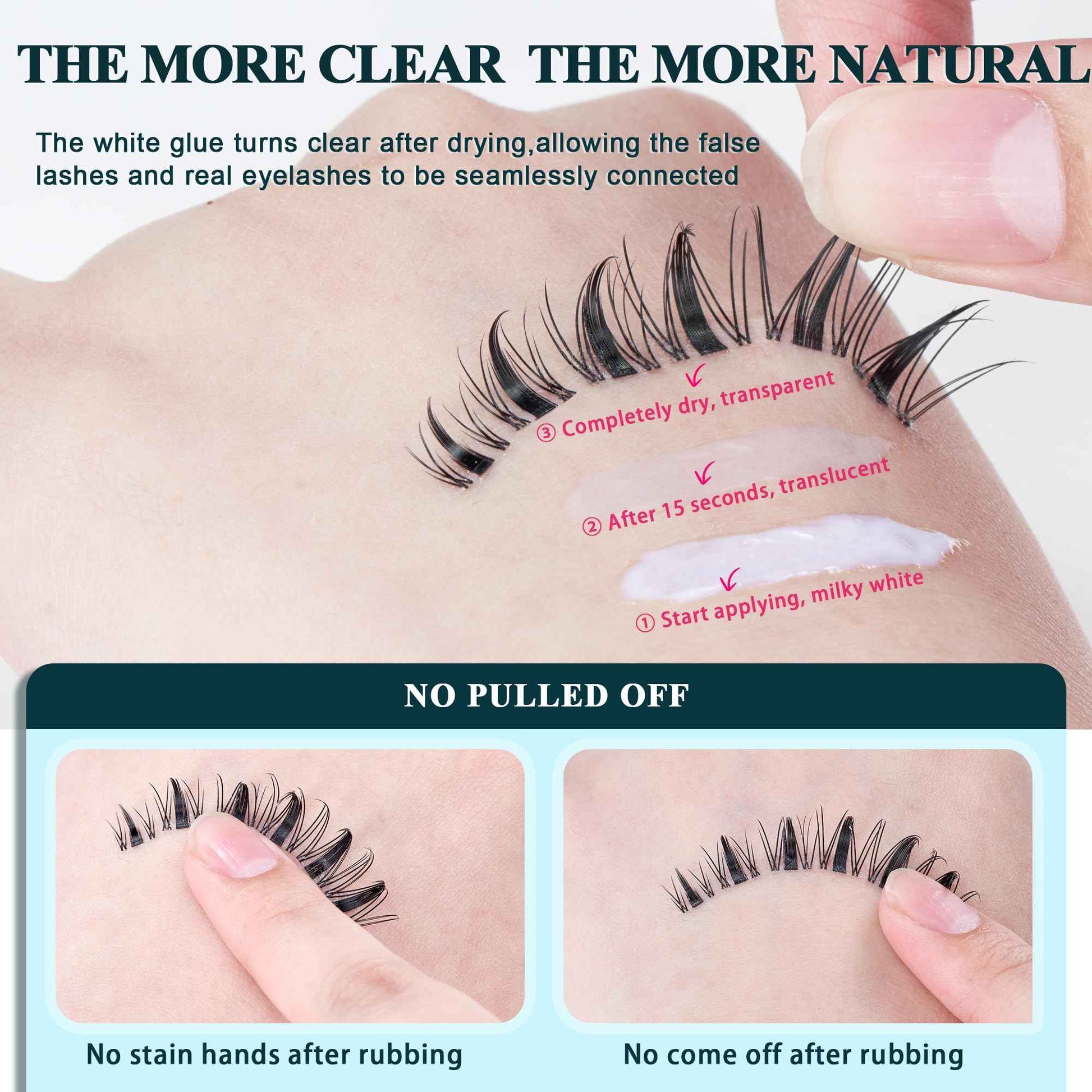 Vasa Muse Premium Lash Clusters Kit - 10-16mm Wispy Natural & Fairy Spiky WideSpan Individual Eyelash Clusters 0.05mm Ultra-thin Invisible band Eyelash Extension Kit with Bond Seal for Starter DIY