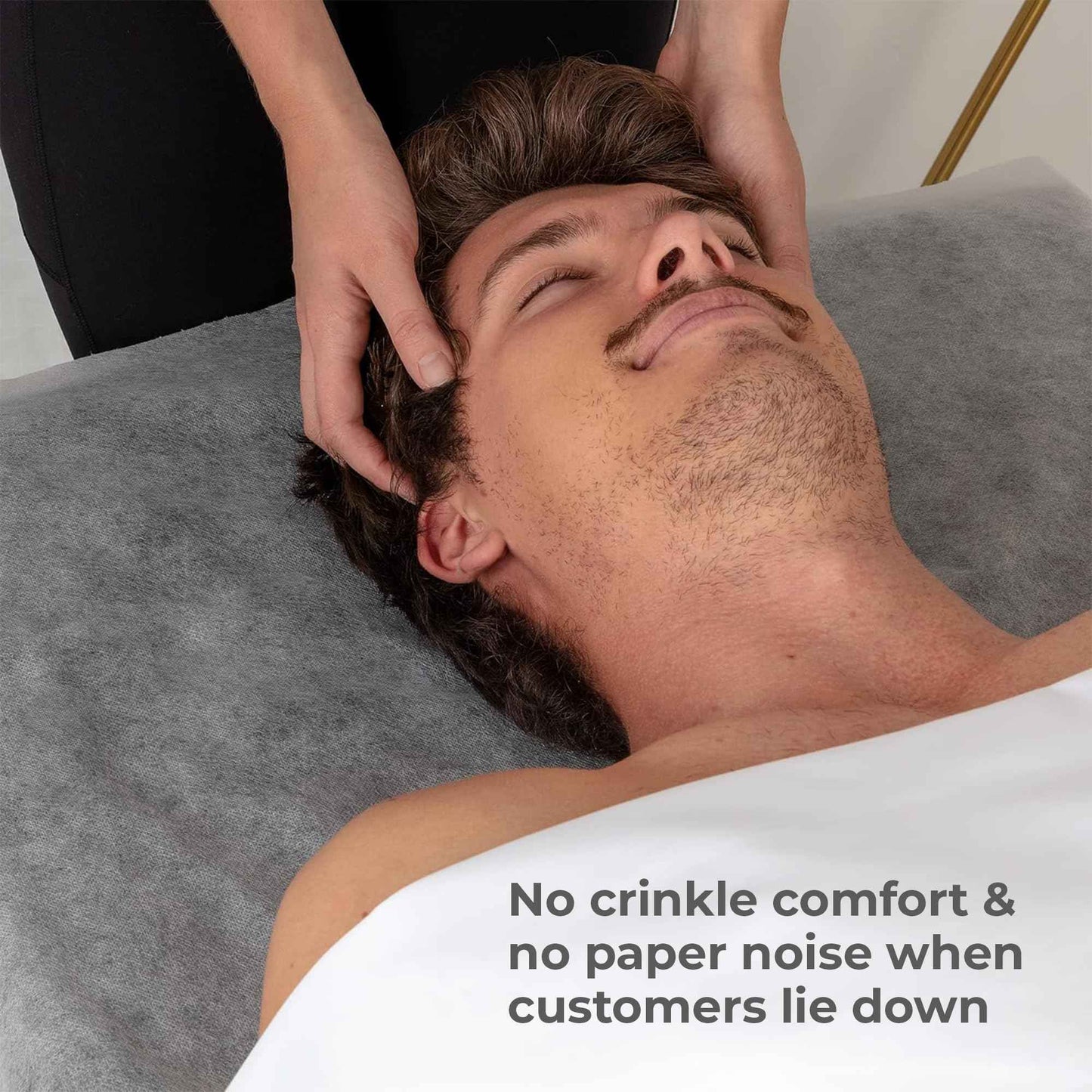 MASERTIO Disposable Massage Bed Cover - 60 Sheets Per Roll, Non-woven Disposable Material - Ideal for Spa, Massage Table, Tattoo, Waxing Table - No Crinkle Table Sheets - 31.5 x 71 Inches (1 Roll)
