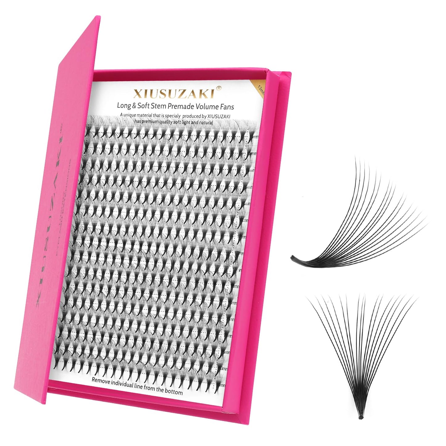 XIUSUZAKI Premade Fans Eyelash Extensions 16D Volume Lash Extensions 0.03/0.05/0.07 Thickness Eyelash Extension C/D Curl Premade Lash Fans Mix 9-16mm Fluffy Soft Handmade Lash Fan(16D-0.07-C,9-16mm)