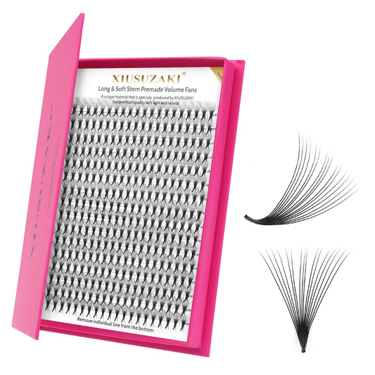 XIUSUZAKI Premade Fans Eyelash Extensions 16D Volume Lash Extensions 0.03/0.05/0.07 Thickness Eyelash Extension C/D Curl Premade Lash Fans Mix 9-16mm Fluffy Soft Handmade Lash Fan(16D-0.07-C,9-16mm)