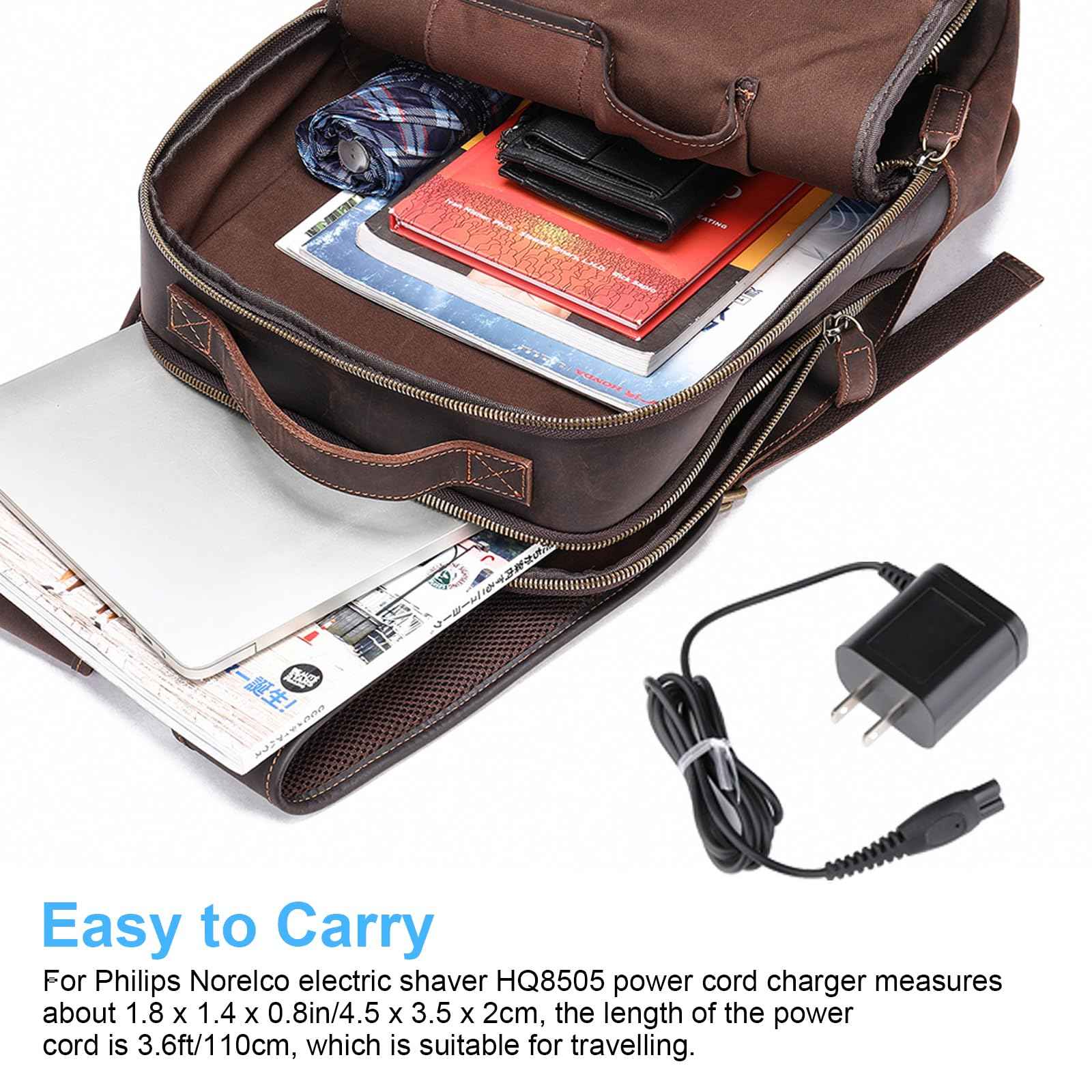 HQ8505 Power Cord Compatible with Philips Norelco 7000 5000 3000 9000 2000 MG5950 MG7750 Electric Shaver, Aquatec, Arcitec, Multigroom Beard Trimmer & More AC Adapter Power Cord