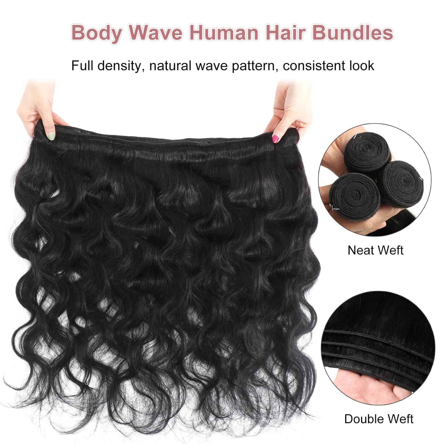 26 INCH Body Wave Bundles 100G Human Hair Single Bundles Unprocessed Brazilian Virgin Hair Weave Bundles Human Hair Extensions Natural Color