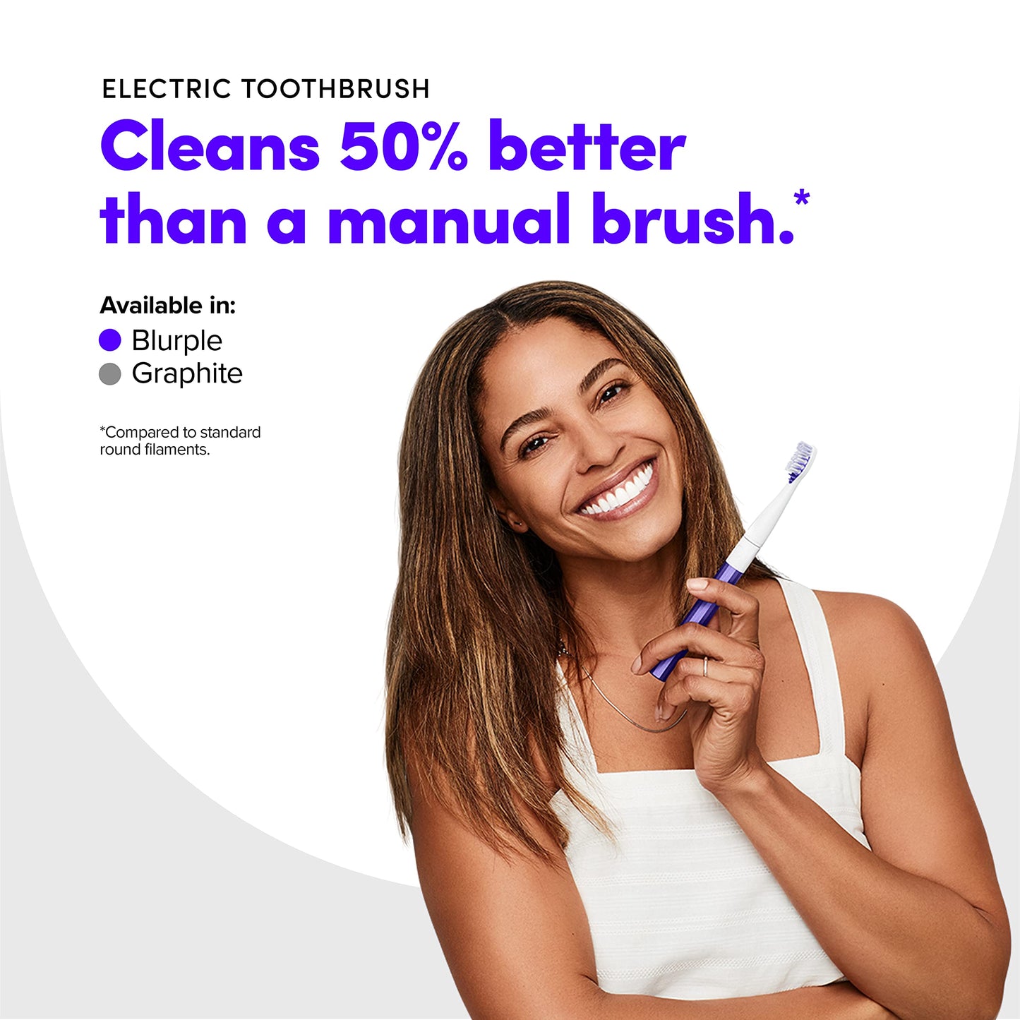 SmileDirectClub Electric Toothbrush with 3-in-1 Travel Case, Mirror Mount, and Stand, Blurple