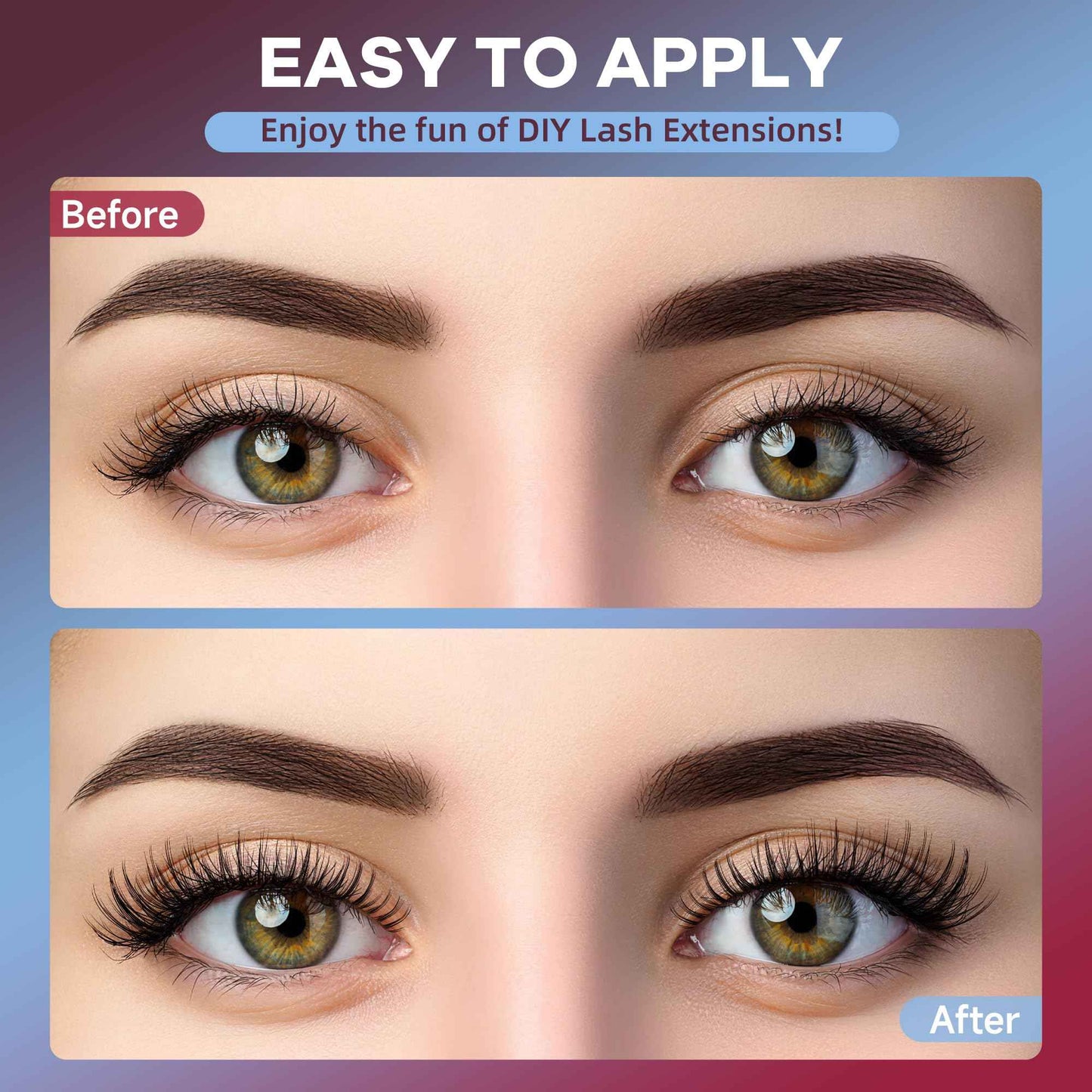 Mayhug Lash Bond and Seal Waterproof Lash Glue Long Lasting 72H Strong Hold Eyelash Glue for Clusters 2 in 1 Adhesive and Sealant DIY Lash Extension (5ml+5ml)