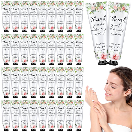 Dansib Bridal Shower Wedding Gifts Bulk Body Lotion Body Care Cream Moisturizing Small Travel Lotion with Shea Butter for Women Dry Skin Natural Fragrance for Bridesmaid Guest Gift(36 Pcs)