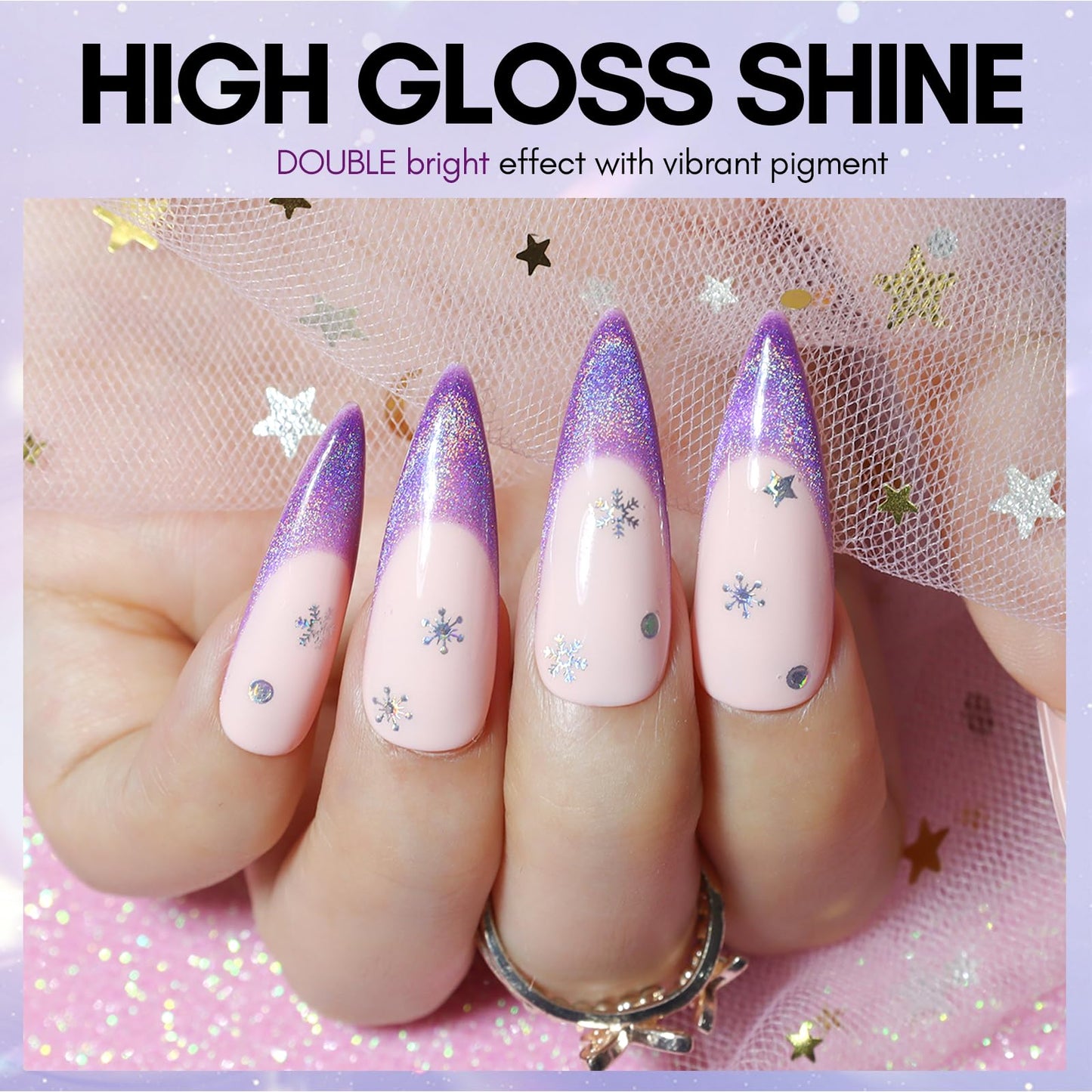 Makartt Gel Nail Polish Cat Eye Holographic Gel Polish Blissful Mauve Universal Rainbow Sparkly Glitter Unique Magnetic Effect Nail Gel for DIY Nail Art UV LED Soak Off Manicure 10ml