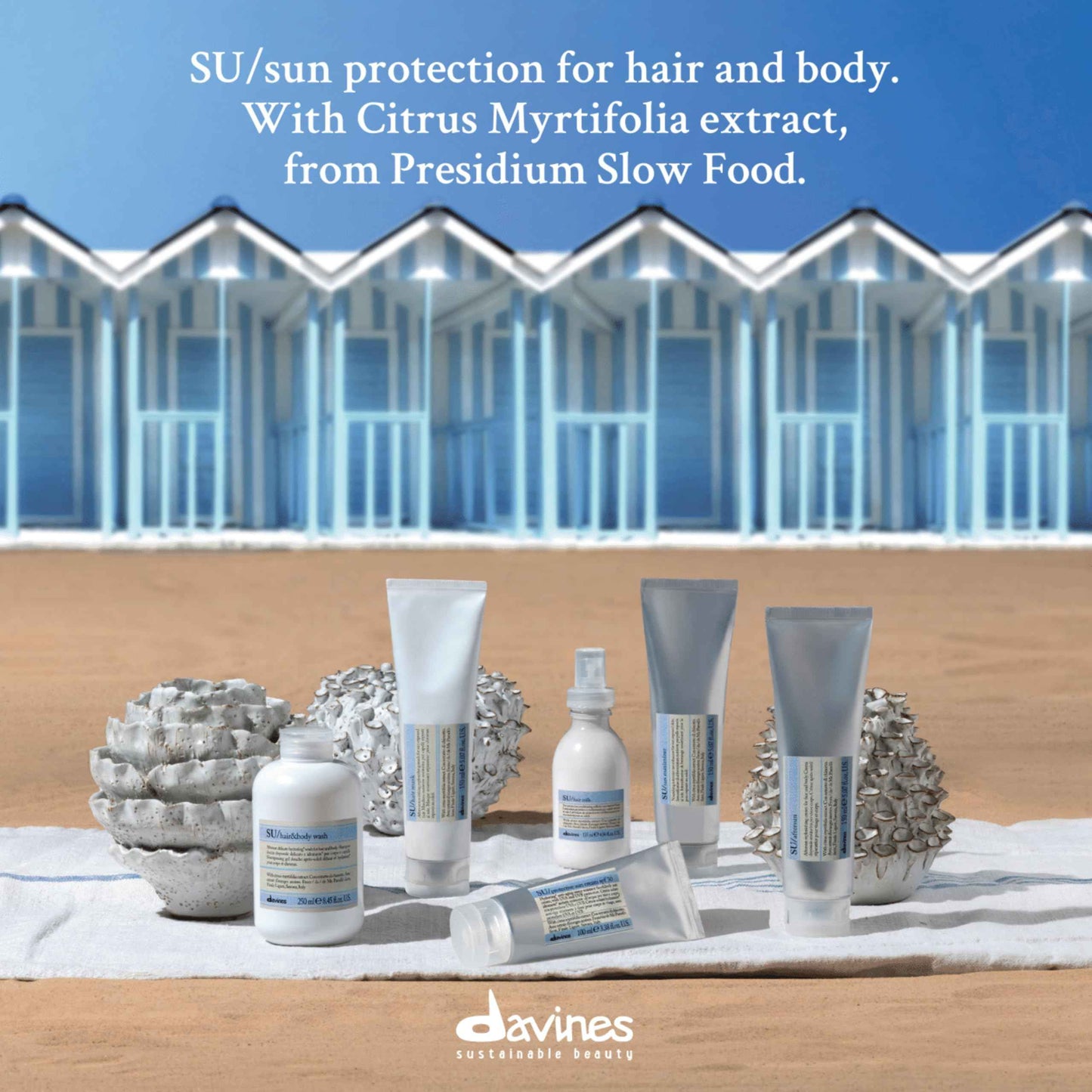 Davines SU Hair Mask, Restore Moisture And Hydrate Sun-Exposed Hair, Restore Softness To Dry And Dull Hair, 5.07 Fl. Oz.