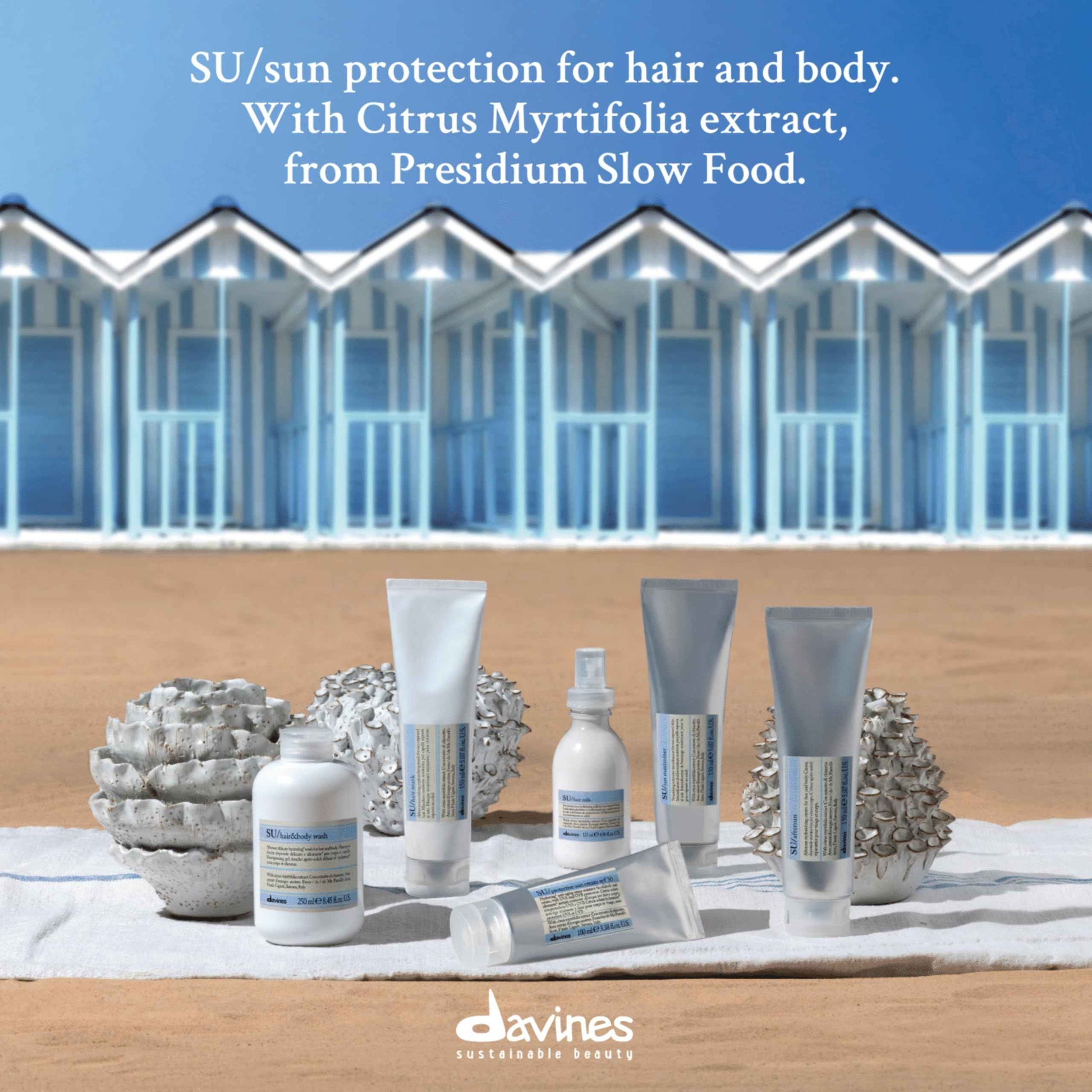 Davines SU Hair Mask, Restore Moisture And Hydrate Sun-Exposed Hair, Restore Softness To Dry And Dull Hair, 5.07 Fl. Oz.