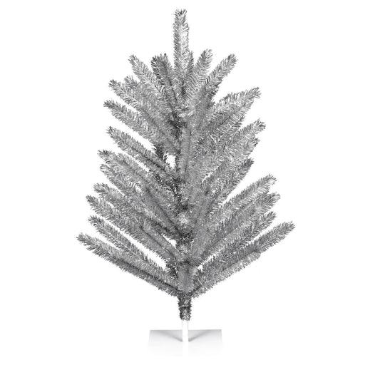 Vickerman 4' Vintage Aluminum Artificial Christmas Tree - Unlit - Faux Christmas Tree - Seasonal Indoor Home Decor - Reliable and Durable - 4 Foot Christmas Tree