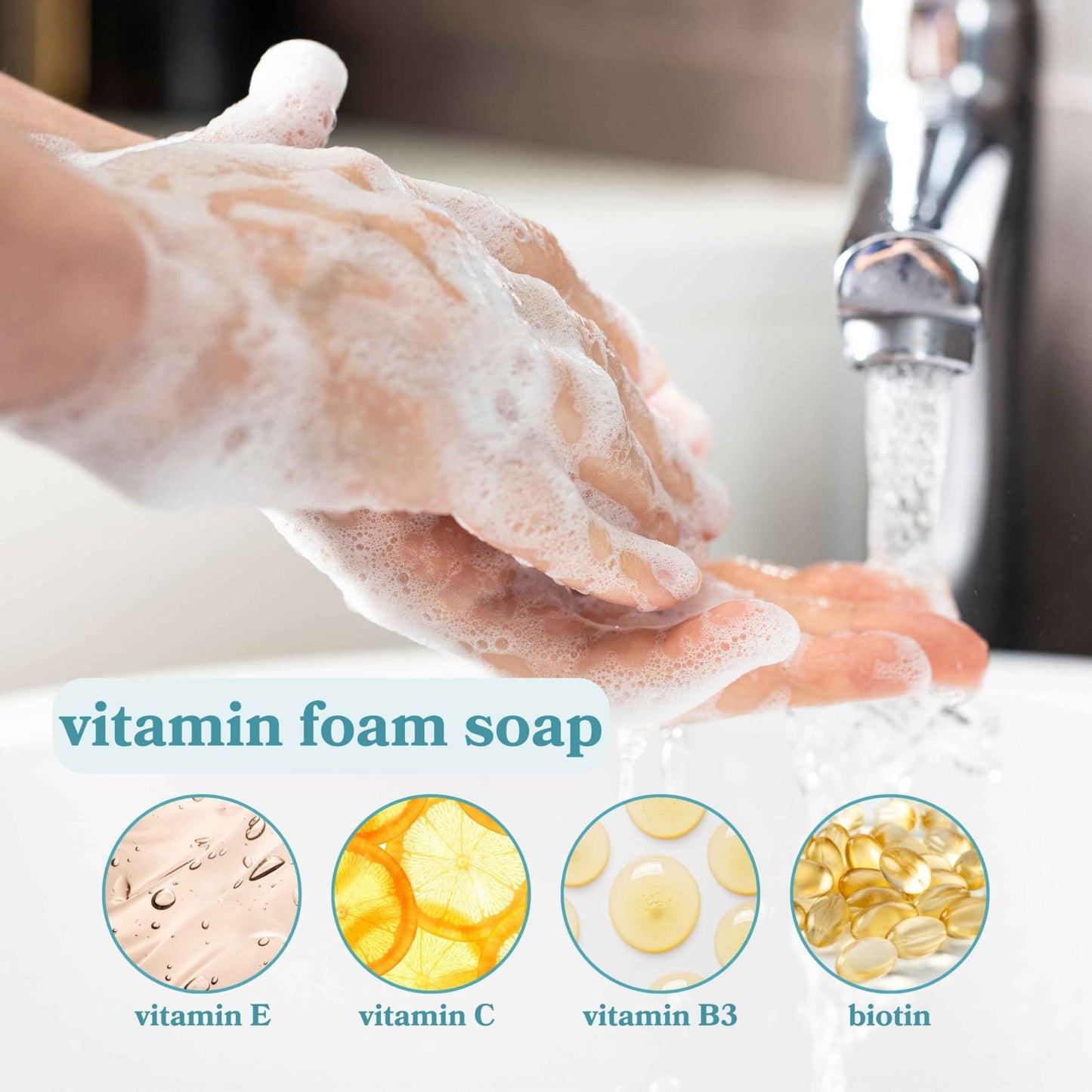 ZYFE Foaming Hand Soap Refills, Half Gallon Hand Soap Foam Refill with Essential Oil Fragrance in Recycled Bottle, Citrus Handwash Refil Biodegradable+