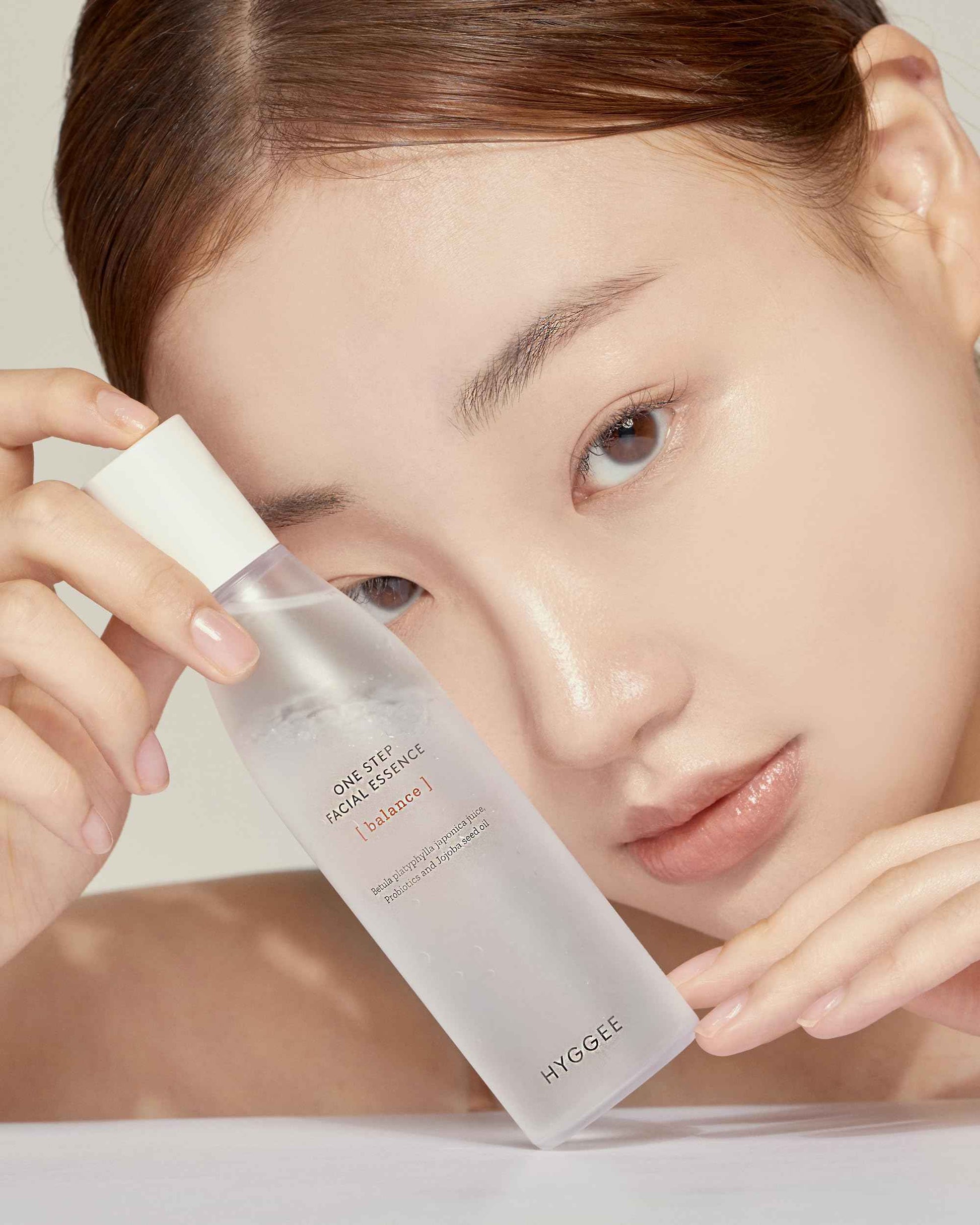 HYGGEE Onestep Facial Essence - Bi-Phase Hydrating Korean Toner with Birch Sap and Probiotics - Water and Oil Essence, 3.9 fl.oz.