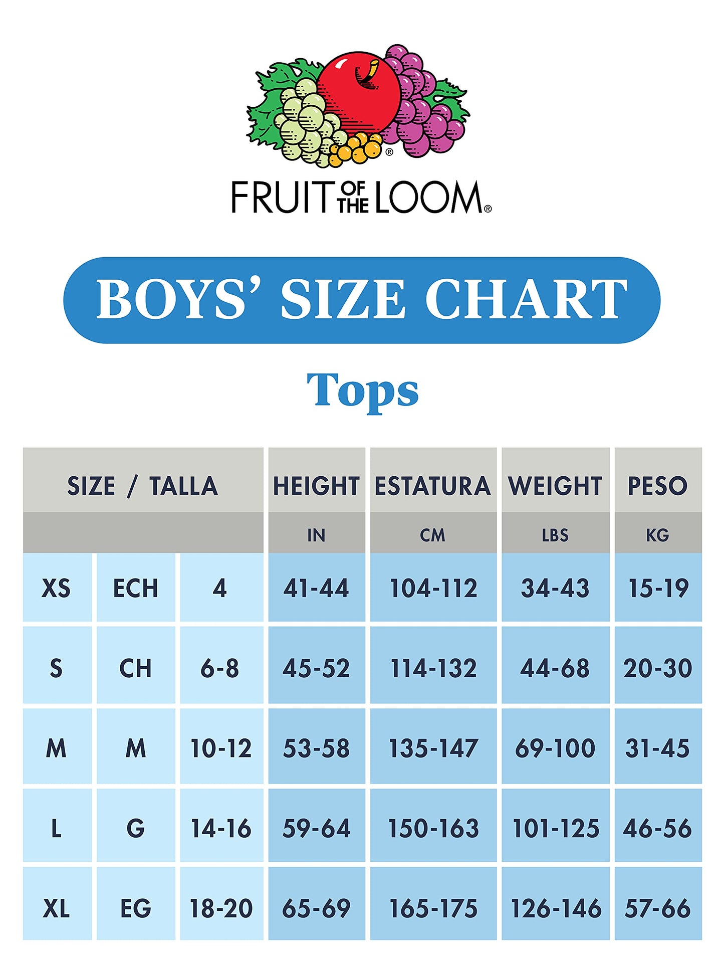 Fruit Of The Loom Boys Eversoft Cotton Undershirts, T Shirts & Tank Tops Underwear, T Shirt - Boys - 7 Pack - White, X-Small US