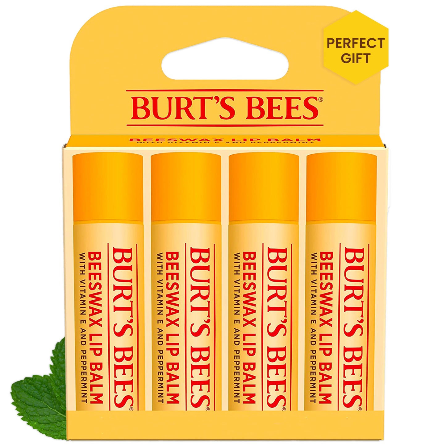 Burt's Bees Lip Balm Easter Basket Stuffers - Original Beeswax & Vanilla Bean Flavor, 6 Tubes Total