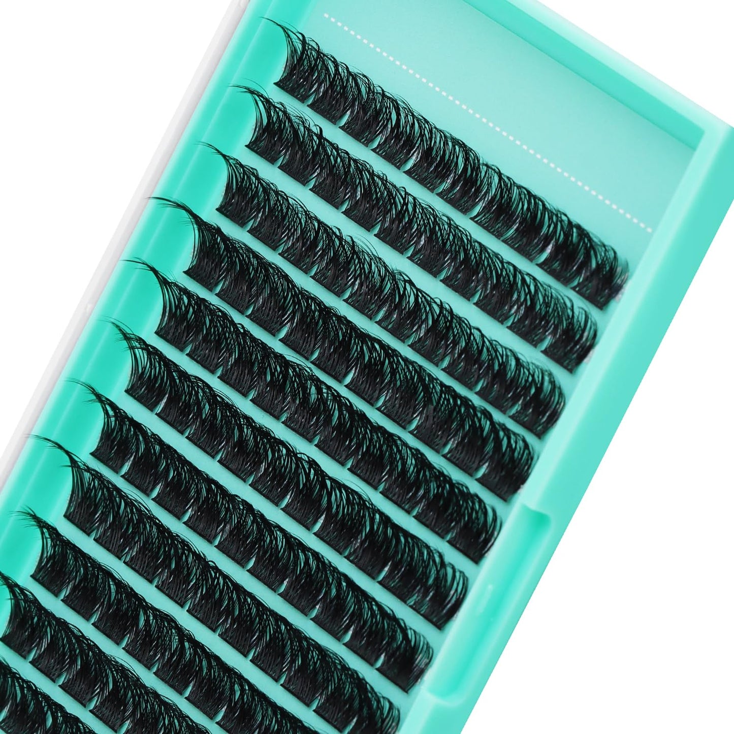 Bodermincer 110 Cluster 14-16-18mm Mixed Length Black Lash Cluster Eyelash Extension Natural 3D Russian Volume Faux 3D Effect Glue Bonded Cluster Eyelashes (Y10# 14-16-18mm Mixed)