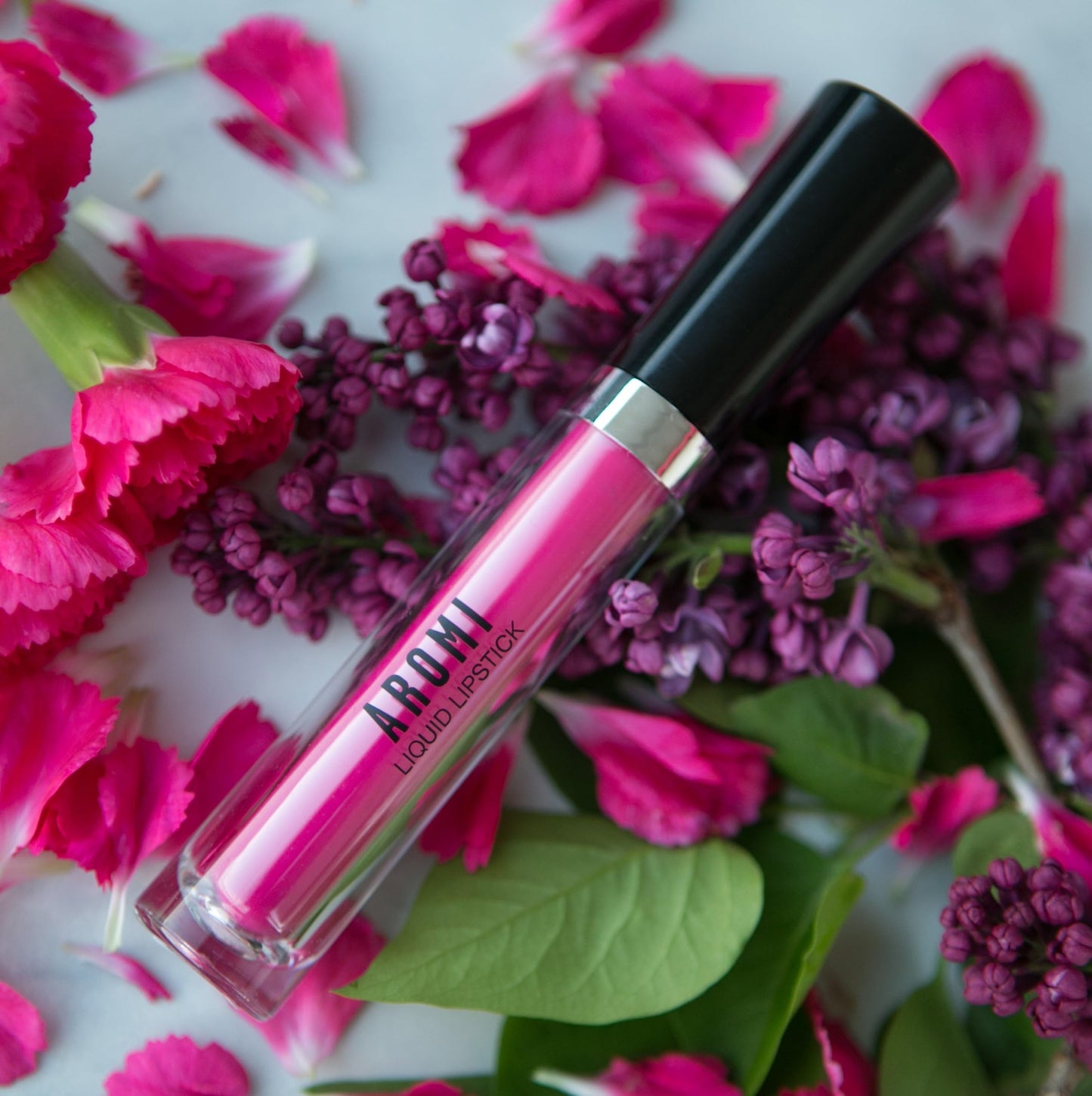 Aromi Neon Pink Liquid Lipstick | Bright Magenta Lip Color, Vegan, Cruelty-free, Hot Pink, Smudge Proof, Long-lasting, Handmade (Electric Orchid)